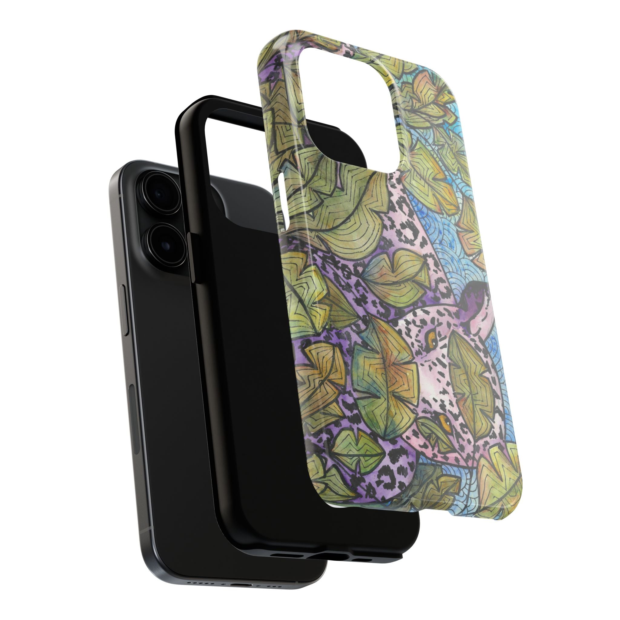 Tough Phone Case - All iPhones and Samsung Galaxys - Exciting Abstract Design #76 Purrfect Blend
