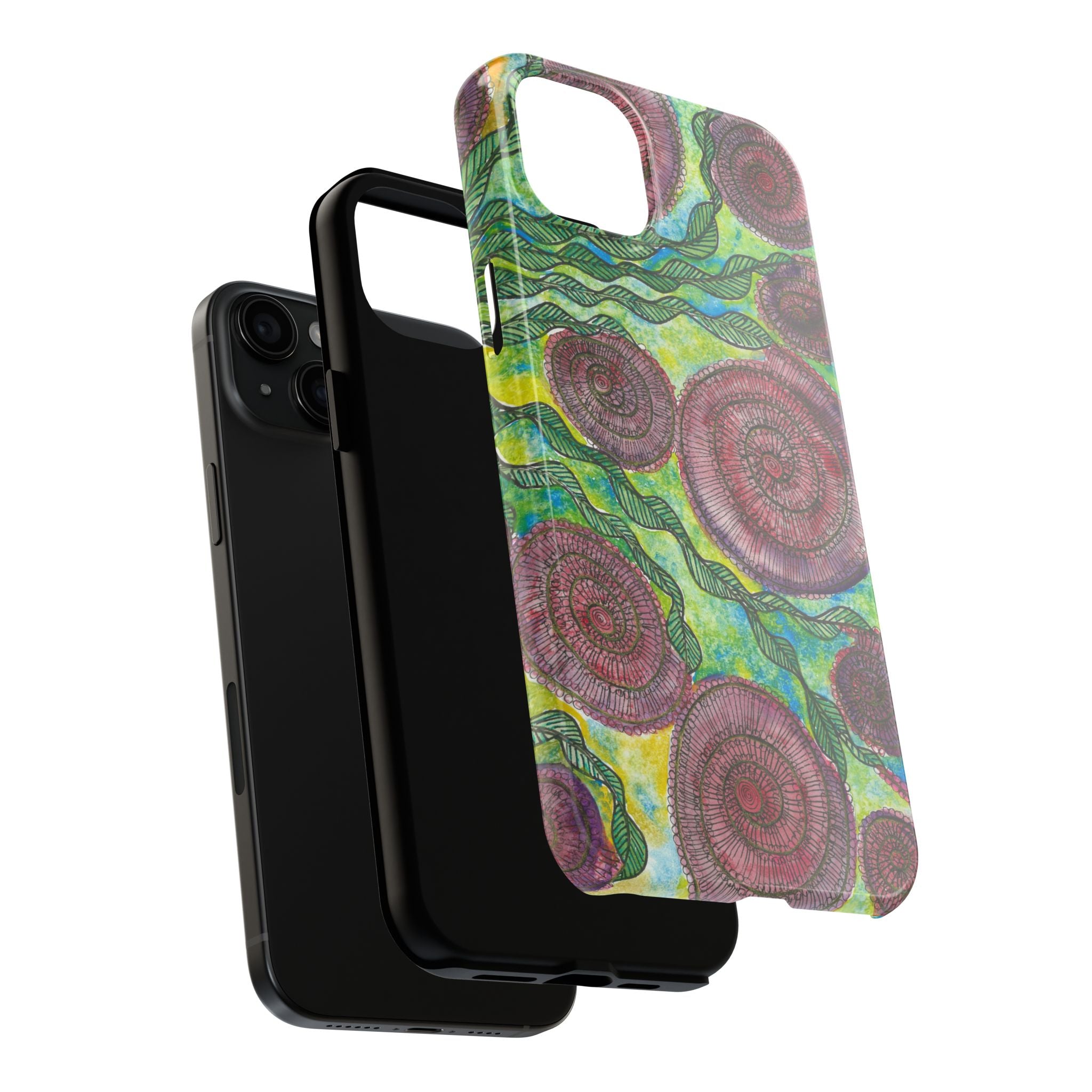 Tough Phone Case - All iPhones and Samsung Galaxys - Exciting Abstract Design #35 Beetroot To Yourself