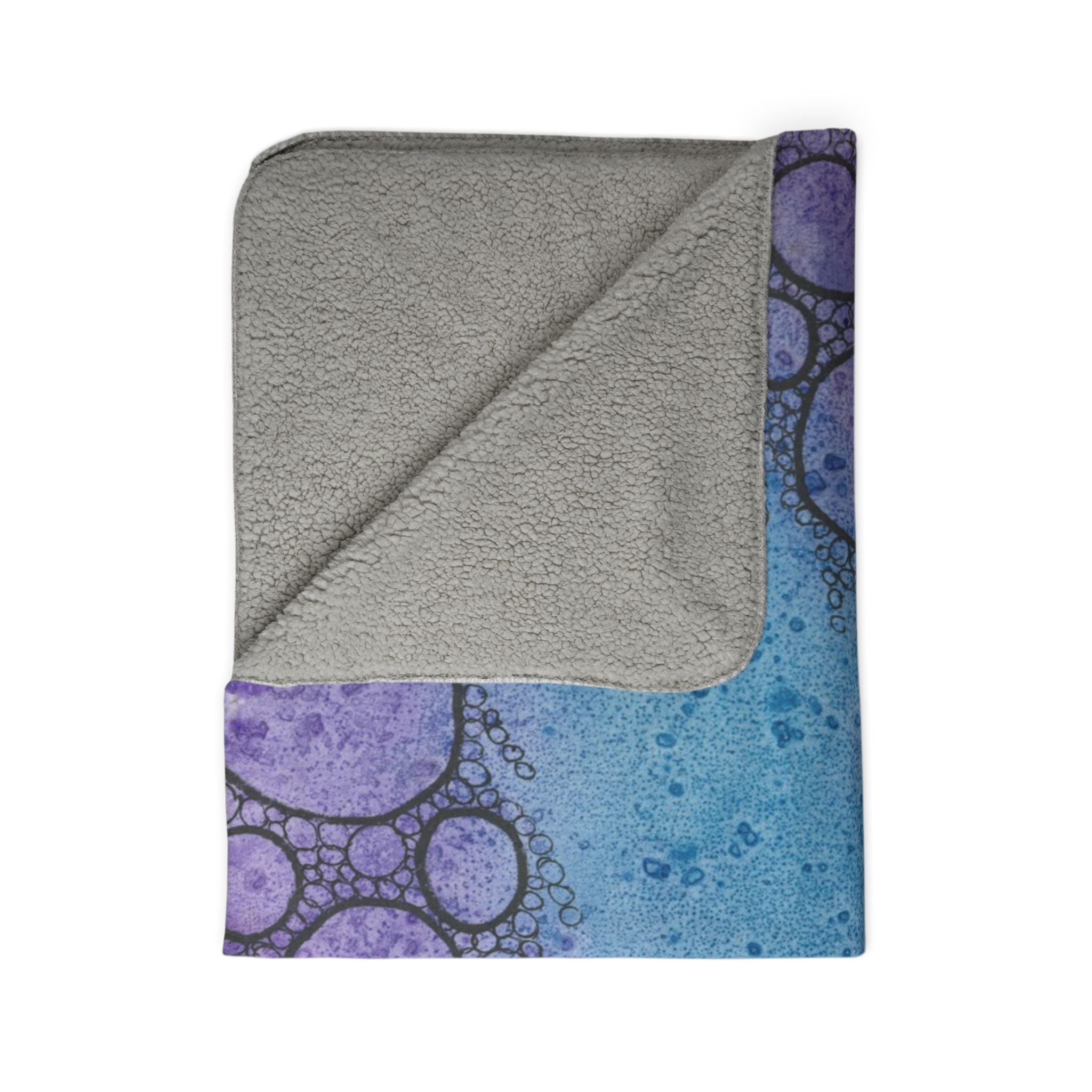 Fleece Throw Blanket, Textured Sherpa Underside, Hemmed, 2 Sizes. Colourful Abstract Design. Perfect for Bedroom, Living Room, or Special Gift #66 Beam Me Up Scotty