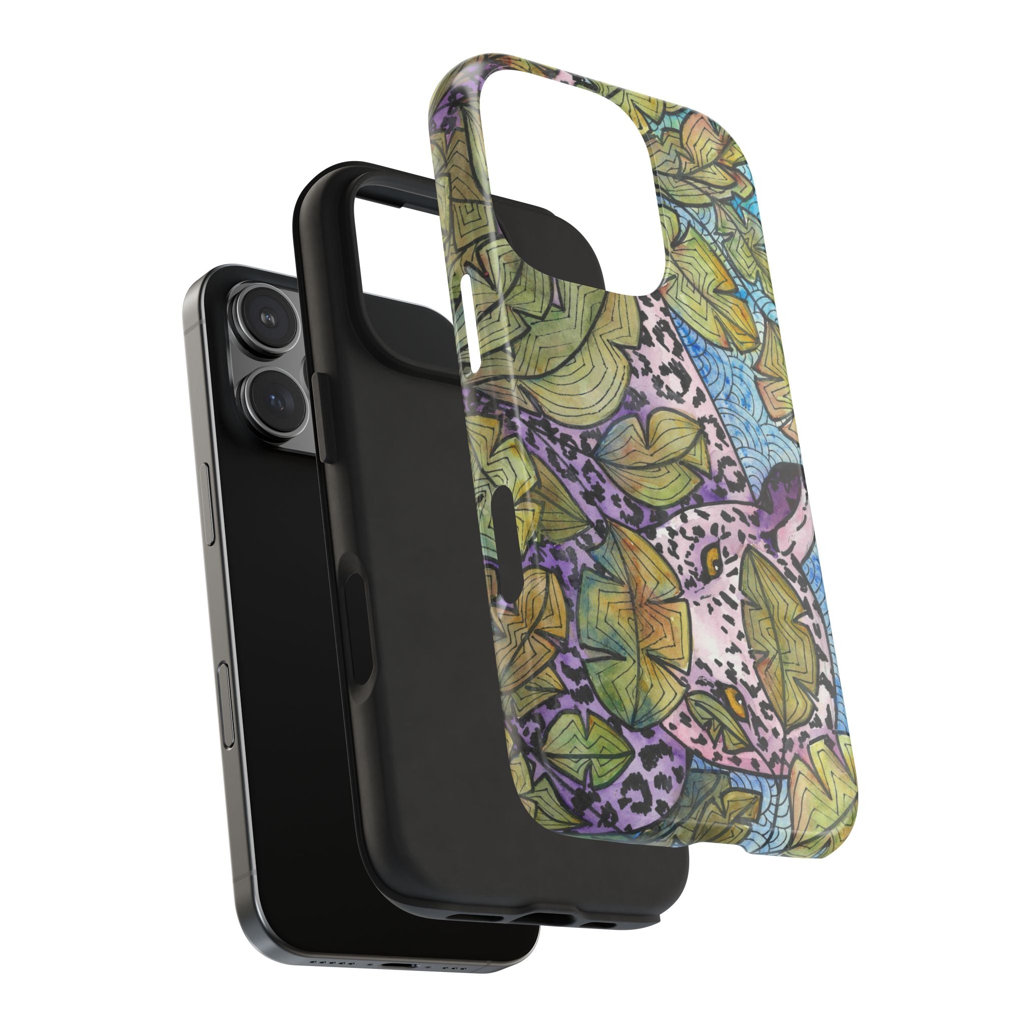 Tough Phone Case - All iPhones and Samsung Galaxys - Exciting Abstract Design #76 Purrfect Blend