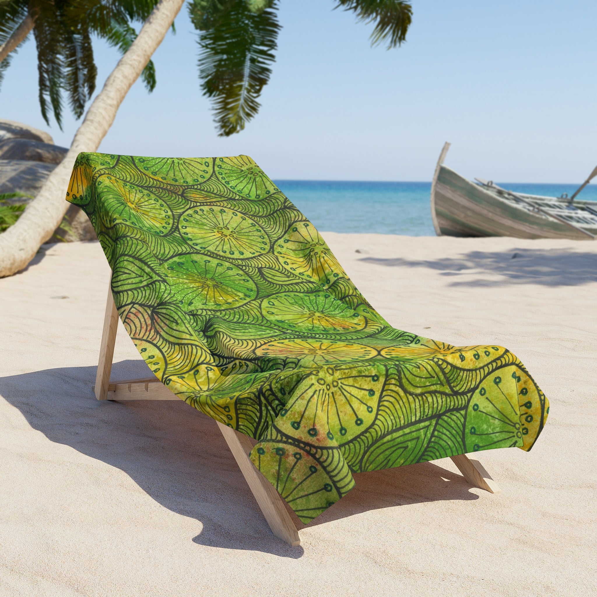 Colourful Abstract Beach Towels, Cotton Loop backing for Durability, 2 Sizes.  For Family and friends or a Special Gift #63 Margarita Mondays
