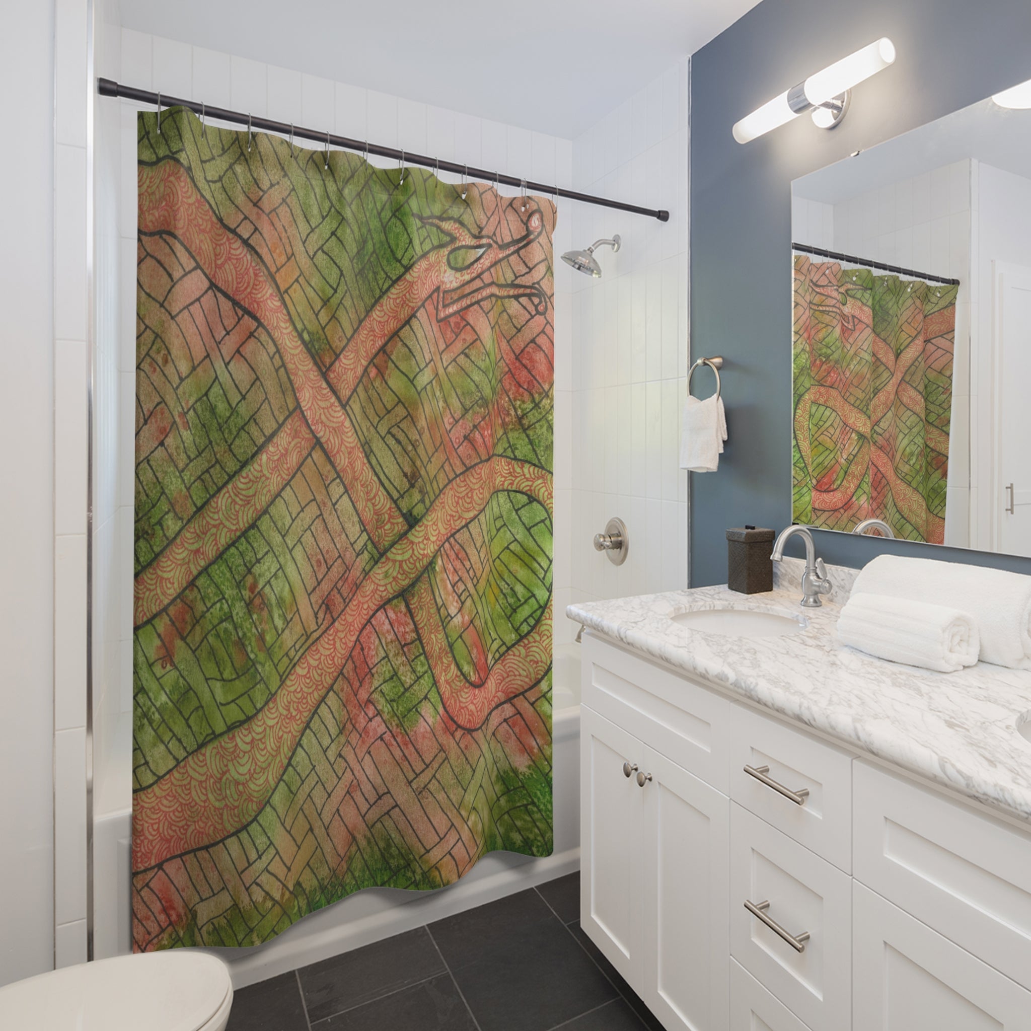 Beautiful Shower Curtains to Refresh Your Bathroom. Colourful Abstract Designs. Perfect For Your Bathroom or Special House-Warming Gift #57 Celtic Flavours