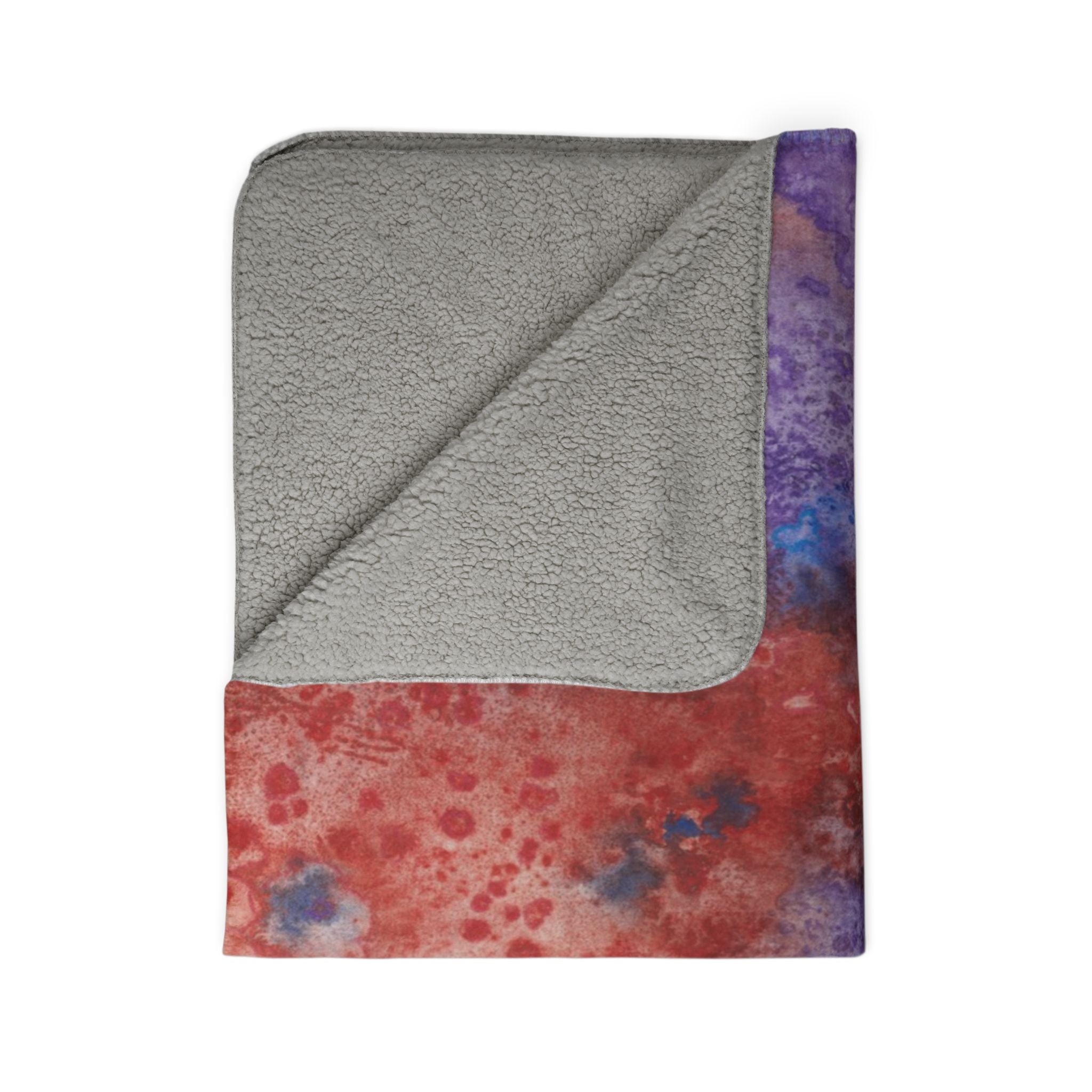Fleece Throw Blanket, Textured Sherpa Underside, Hemmed, 2 Sizes. Colourful Abstract Design. Perfect for Bedroom, Living Room, or Special Gift #51 In The Beginning