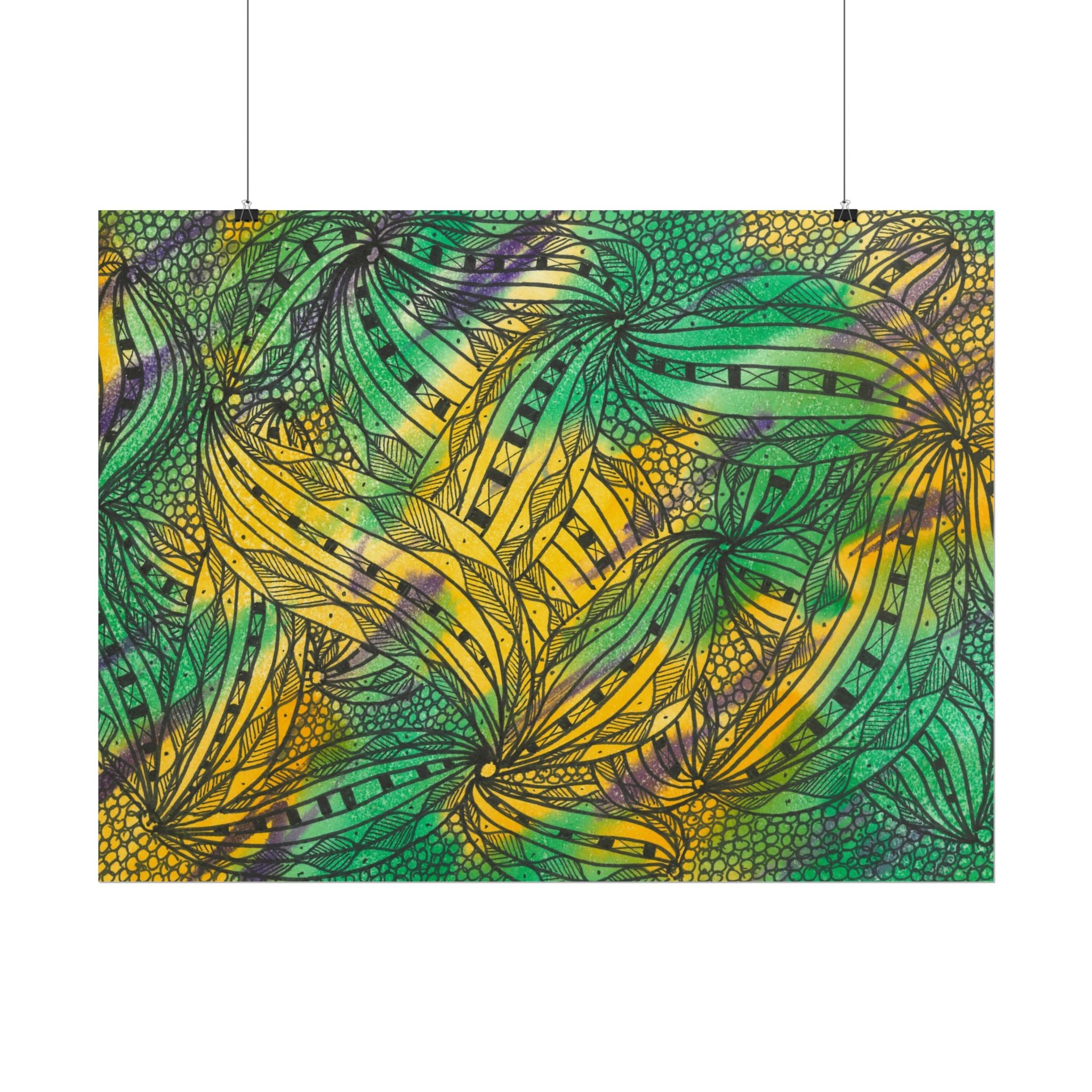Large Colourful Wall Art, Posters & Prints, For Office, Bedroom or Living Room, or Special Gift #37 Shubbery!