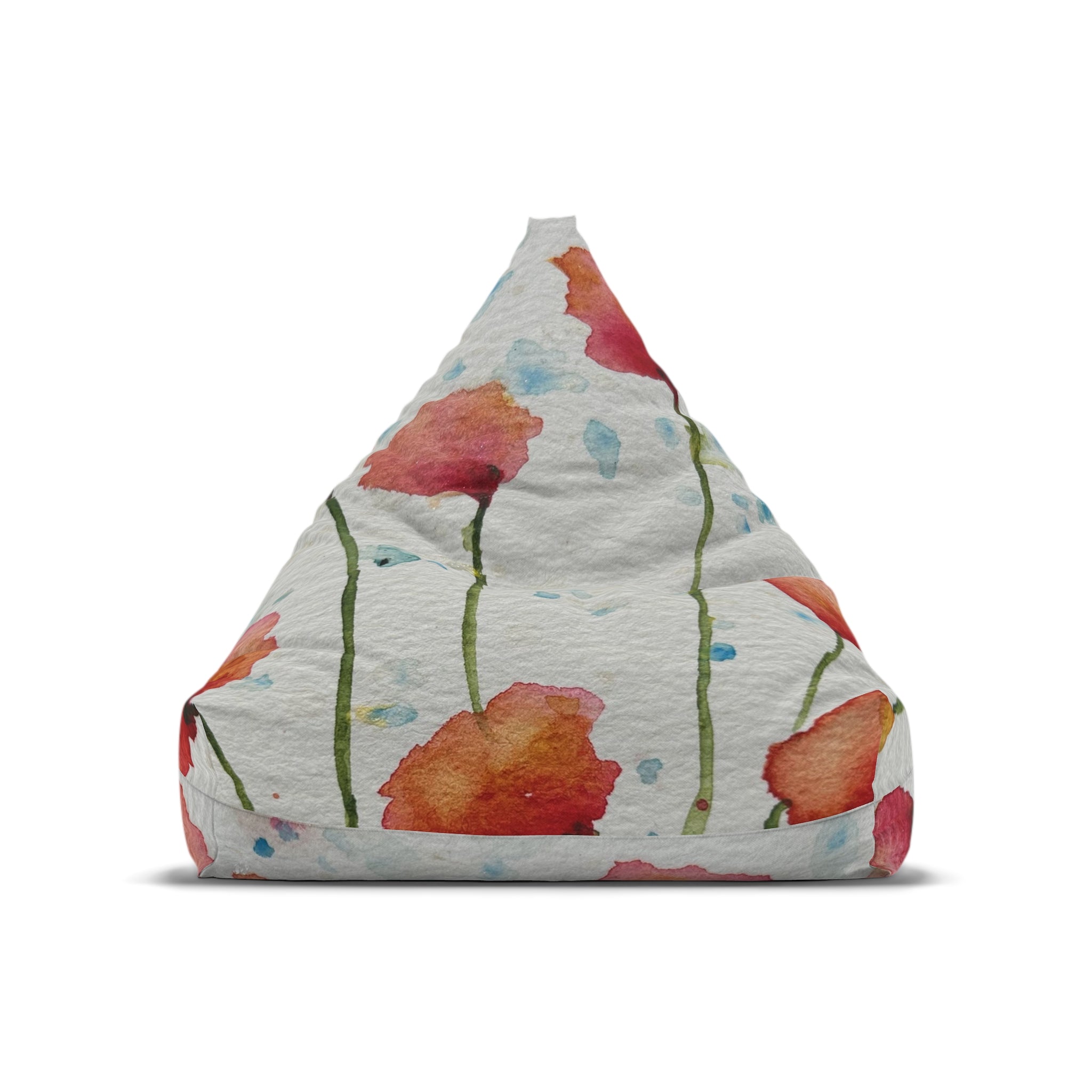 Bean Bag Chair Covers For Indoor & Outdoor - 2 Sizes - Exciting Abstract Design #94 Poppies Galore