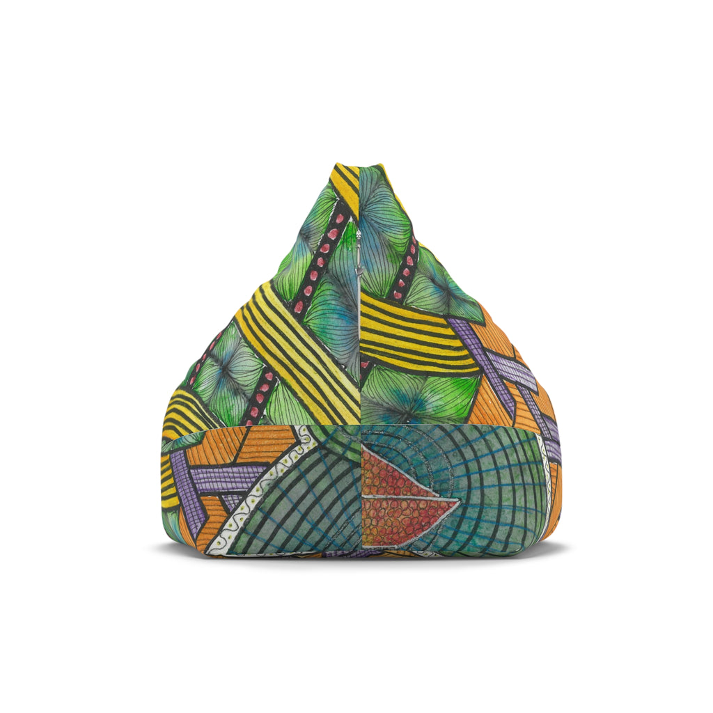 Bean Bag Chair Covers For Indoor & Outdoor - 2 Sizes - Exciting Abstract Design #31 T'Eye Land