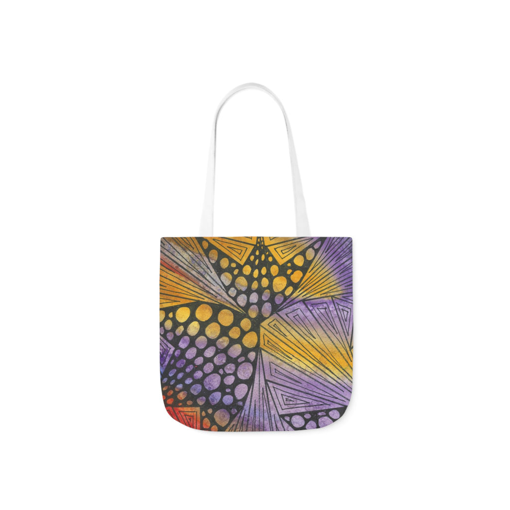 Canvas Tote Bags, Colourful Abstract Designs, 5-Color Straps, 3 Sizes.  For Family and friends or a Special Gift #82 Fighting Delusions