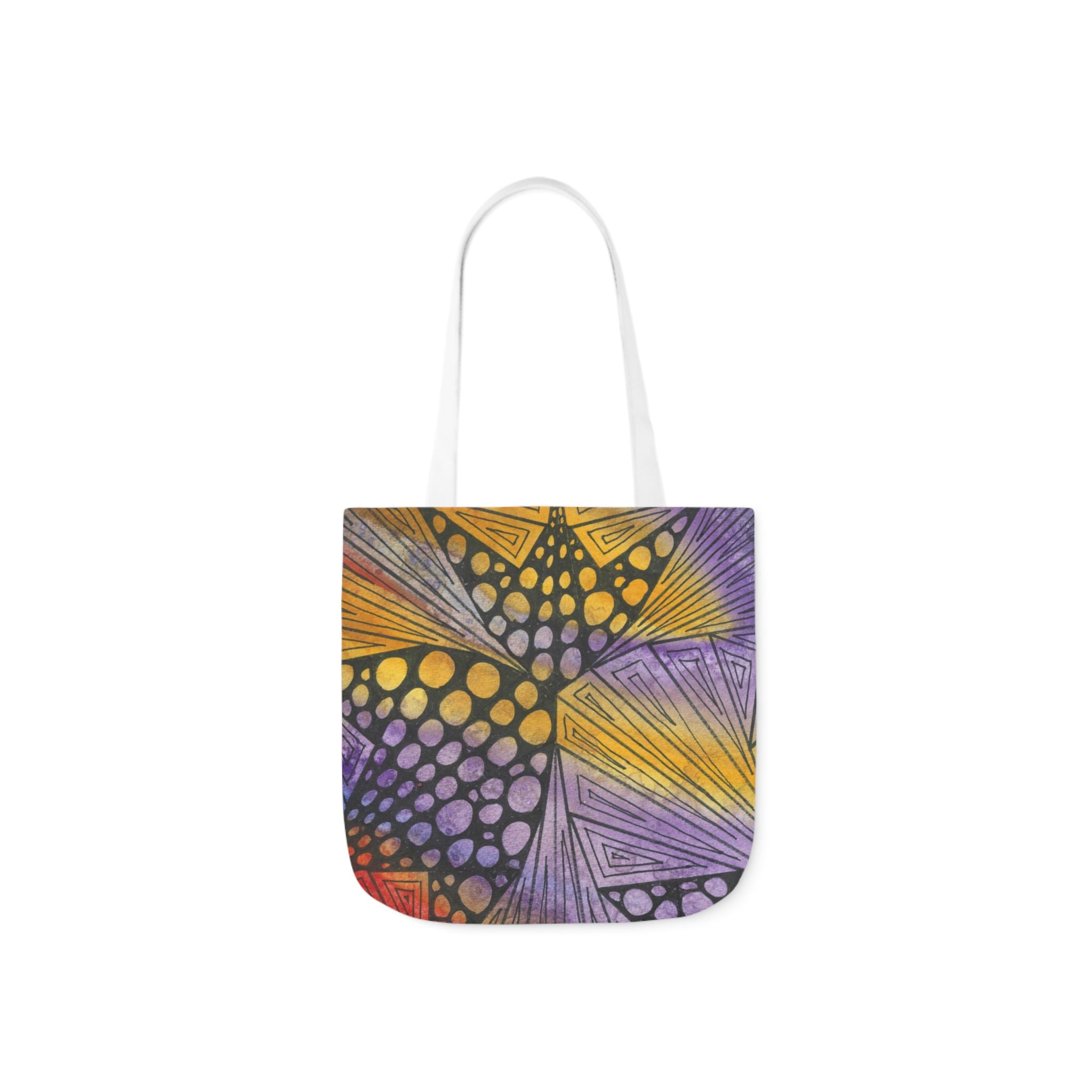 Canvas Tote Bags, Colourful Abstract Designs, 5-Color Straps, 3 Sizes.  For Family and friends or a Special Gift #82 Fighting Delusions
