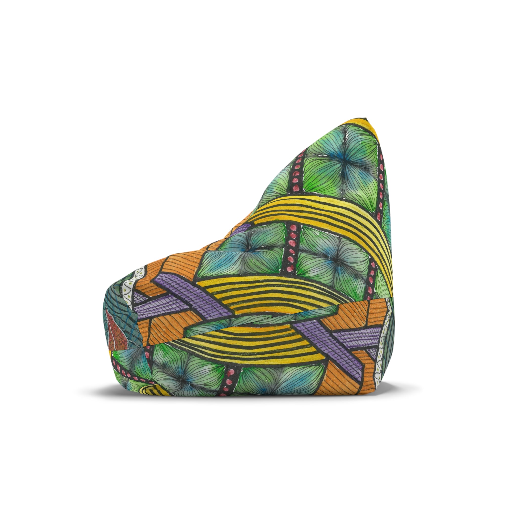 Bean Bag Chair Covers For Indoor & Outdoor - 2 Sizes - Exciting Abstract Design #31 T'Eye Land