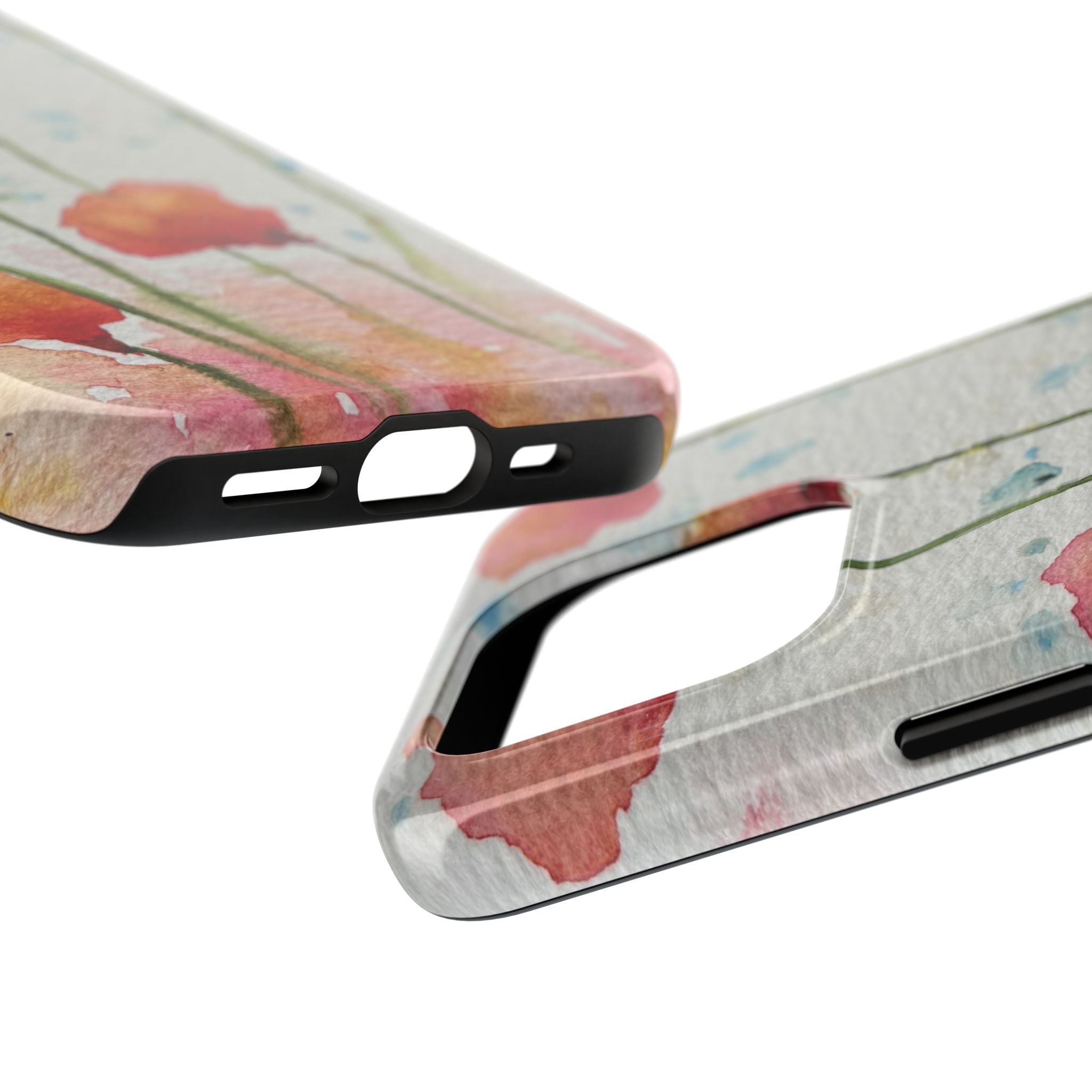 Tough Phone Case - All iPhones and Samsung Galaxys - Exciting Abstract Design #94 Poppies Galore