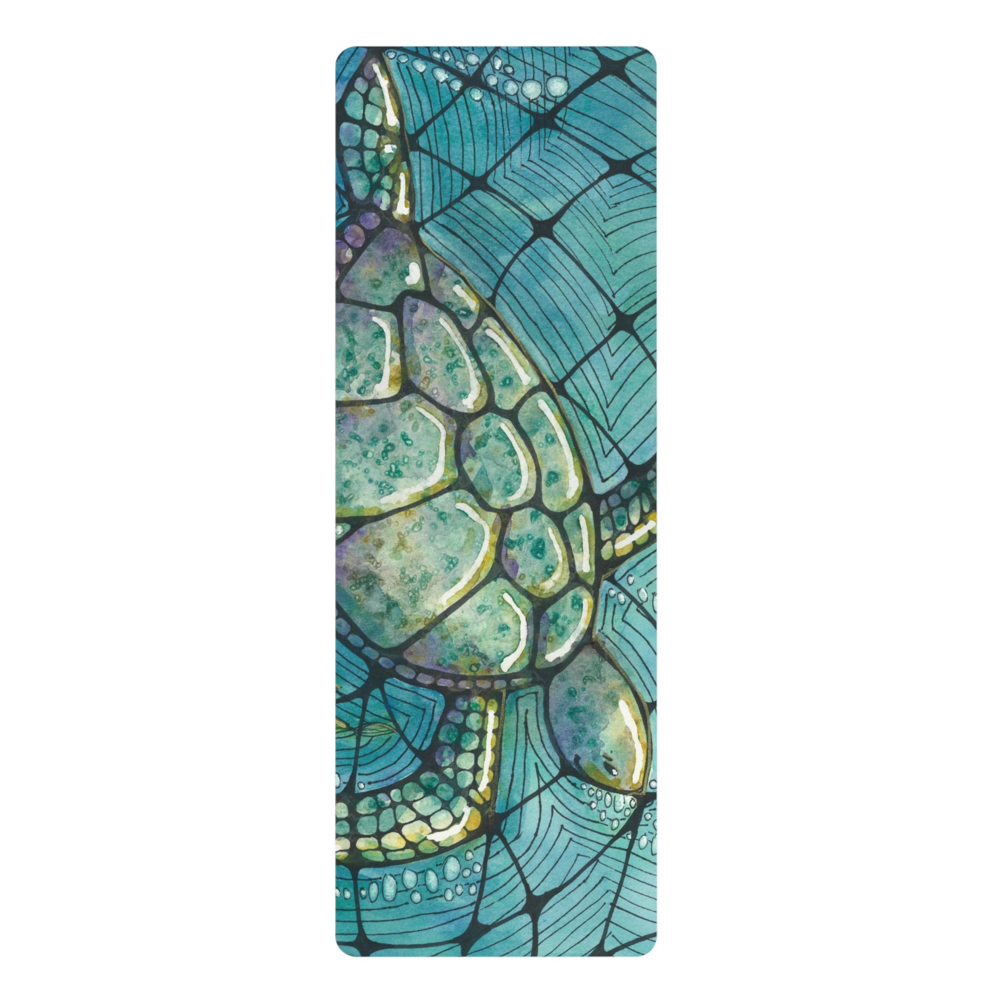 Yoga Mats and Gym Mats. Colourful Abstract Designs. Perfect for Home, Yoga or Gym Class, or a Special Gift #73 Turtling Along
