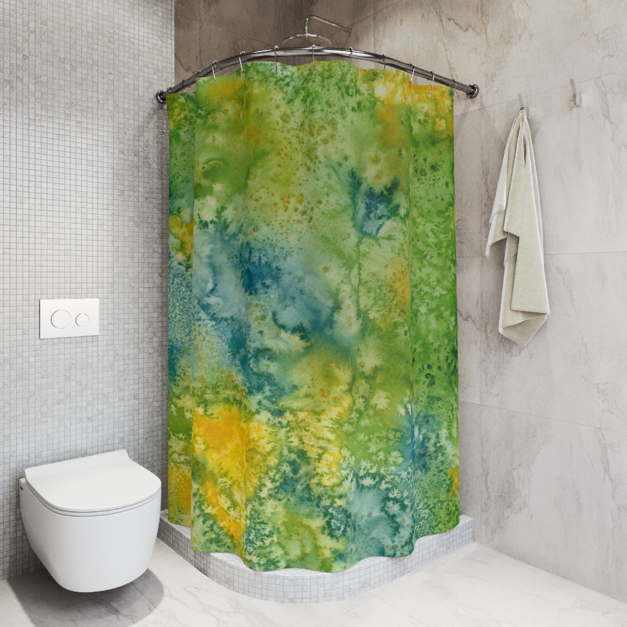 Beautiful Shower Curtains to Refresh Your Bathroom. Colourful Abstract Designs. Perfect For Your Bathroom or Special House-Warming Gift #52 View From Above