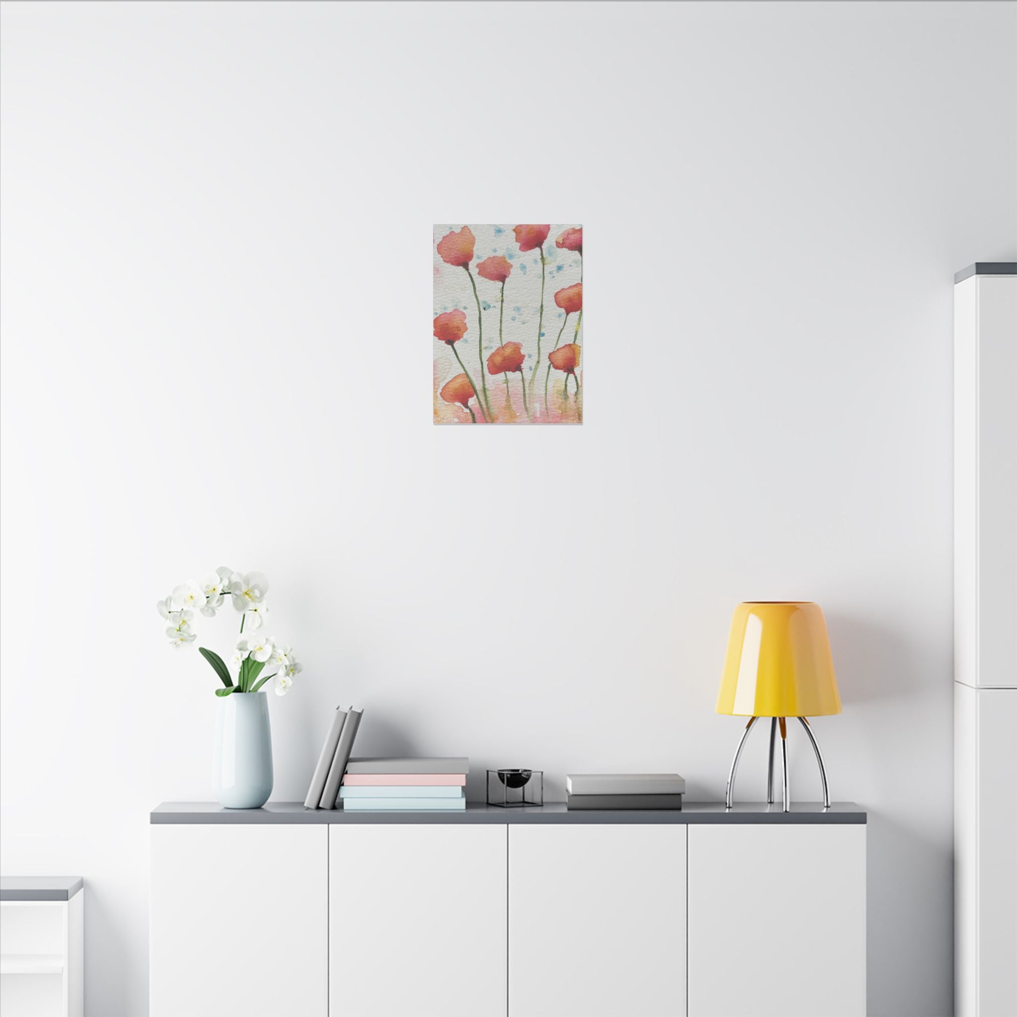 Large Colourful Wall Art, Canvas Prints, For Office, Bedroom or Living Room, or Special Gift #94 Poppies Galore