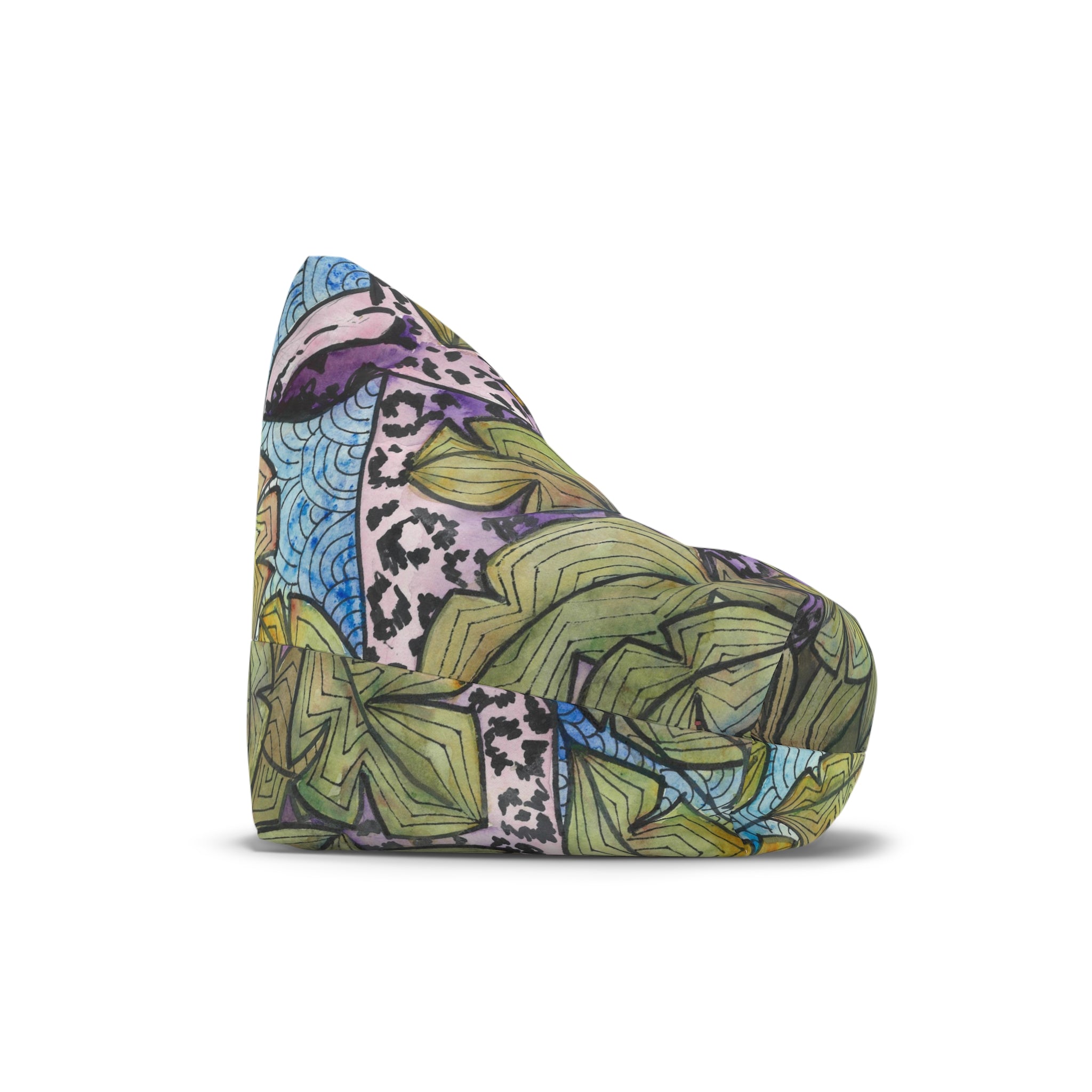 Bean Bag Chair Covers For Indoor & Outdoor - 2 Sizes - Exciting Abstract Design #76 Purrfect Blend
