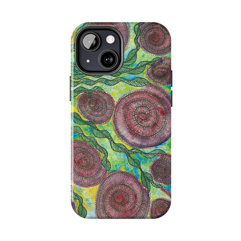Tough Phone Case - All iPhones and Samsung Galaxys - Exciting Abstract Design #35 Beetroot To Yourself