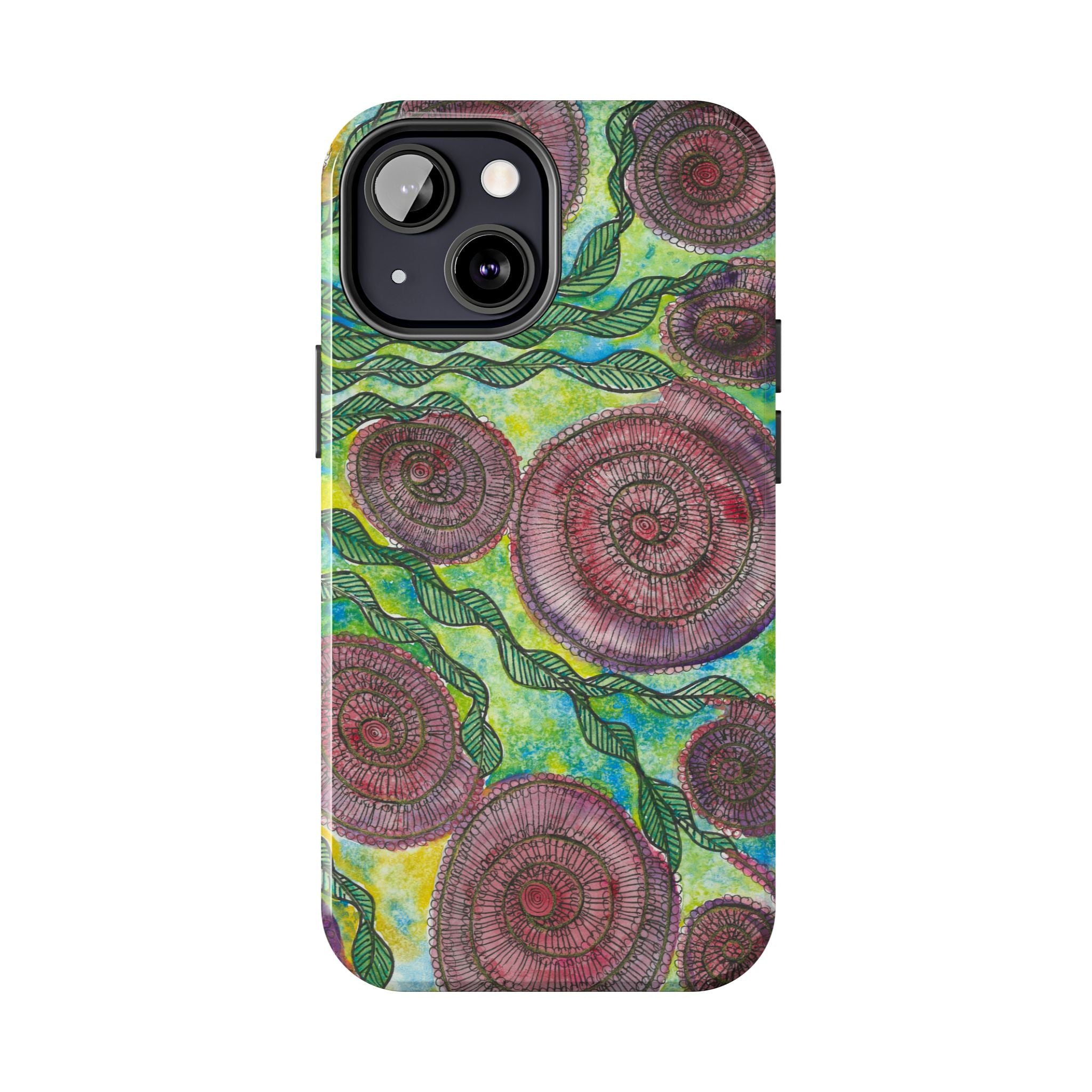 Tough Phone Case - All iPhones and Samsung Galaxys - Exciting Abstract Design #35 Beetroot To Yourself