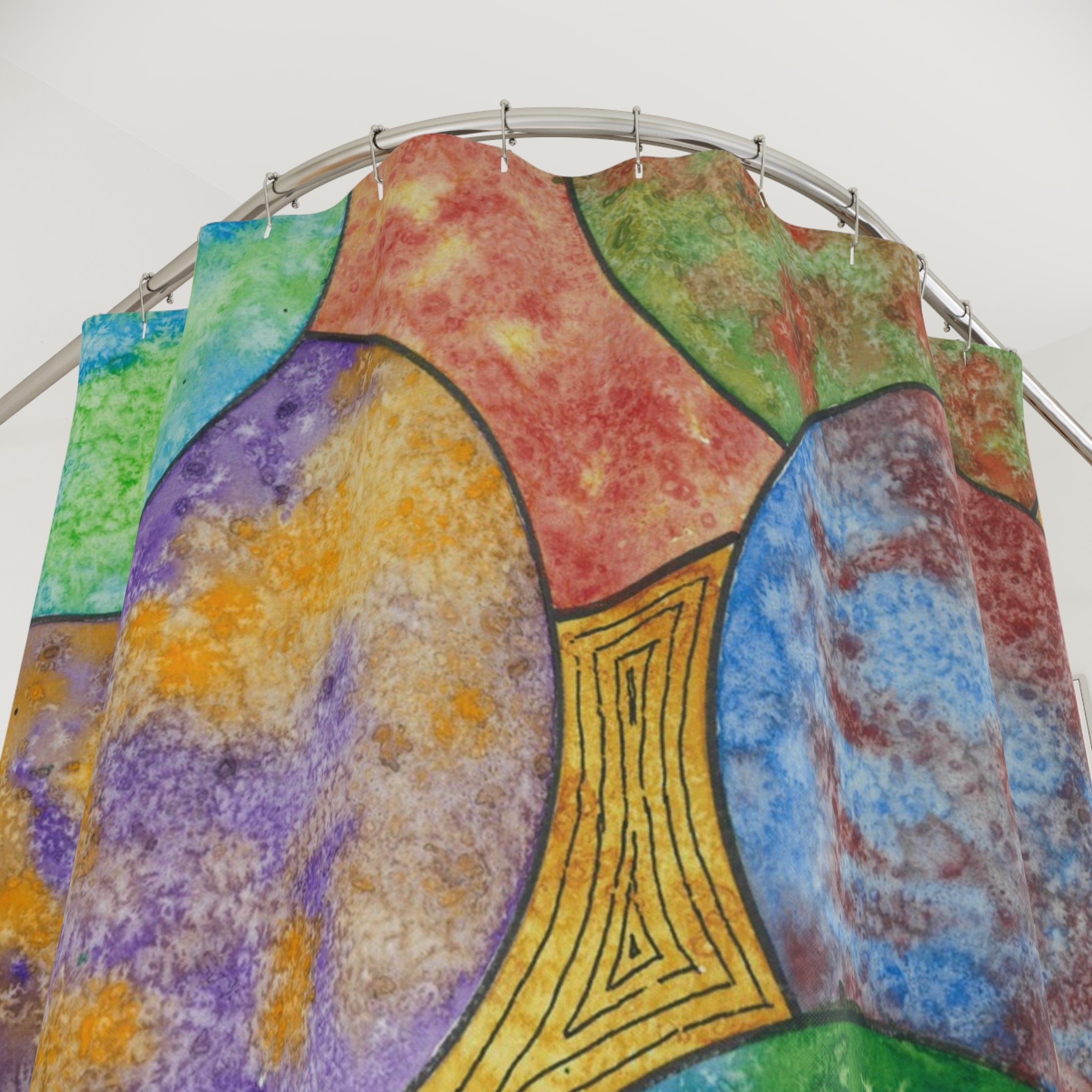 Beautiful Shower Curtains to Refresh Your Bathroom. Colourful Abstract Designs. Perfect For Your Bathroom or Special House-Warming Gift #61 Worlds Apart