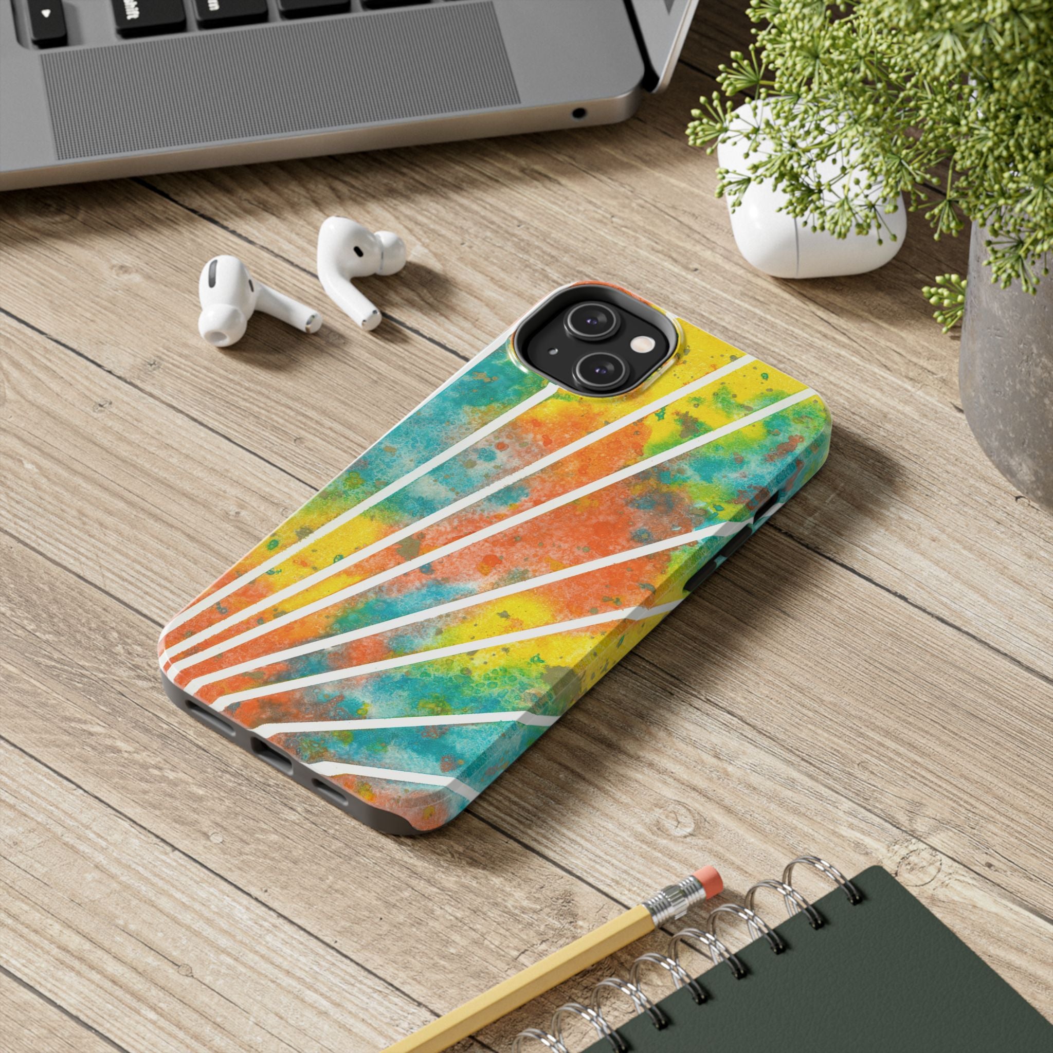 Tough Phone Case - All iPhones and Samsung Galaxys - Exciting Abstract Design #101 Your Energy Radiates