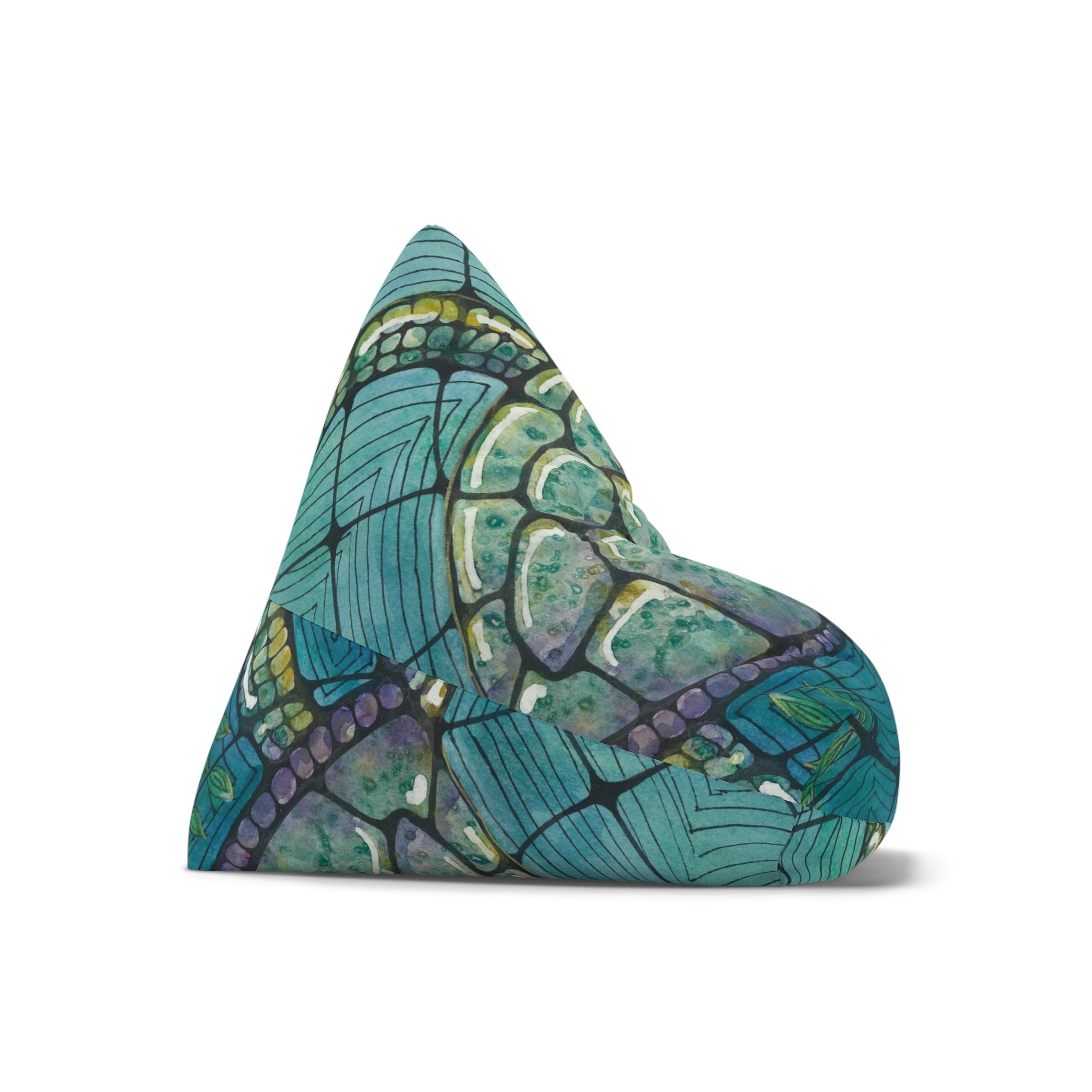 Bean Bag Chair Covers For Indoor & Outdoor - 2 Sizes - Exciting Abstract Design #73 Turtling Along
