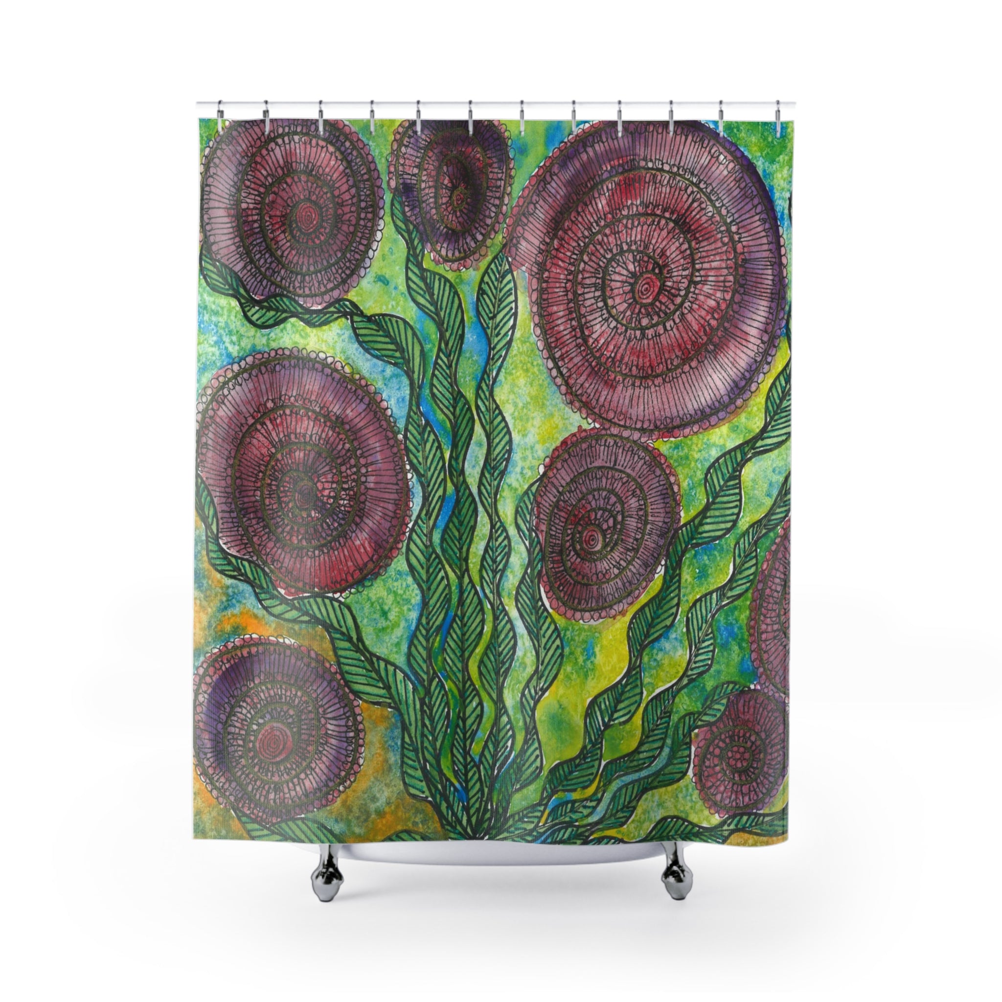 Beautiful Shower Curtains to Refresh Your Bathroom. Colourful Abstract Designs. Perfect For Your Bathroom or Special House-Warming Gift #35 Beetroot To Yourself
