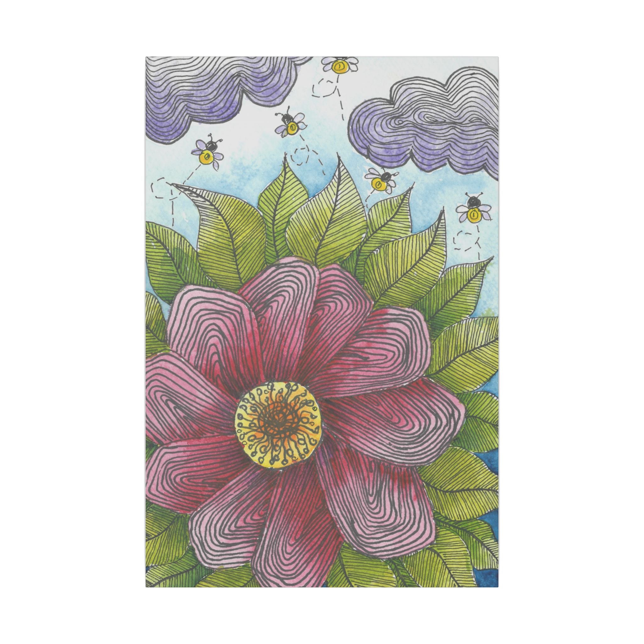 Large Colourful Wall Art, Canvas Prints, For Office, Bedroom or Living Room, or Special Gift #4 Bloom'n