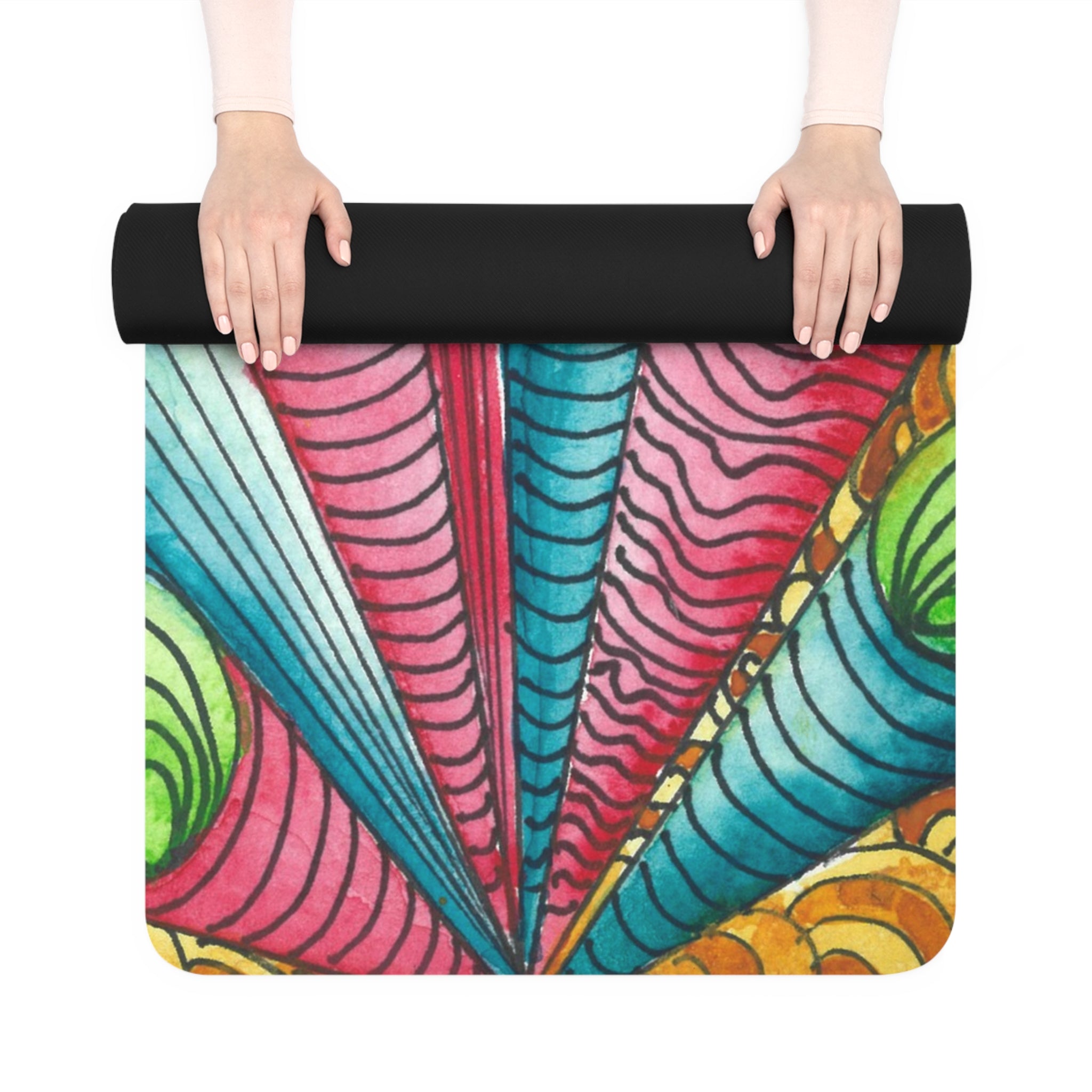 Yoga Mats and Gym Mats. Colourful Abstract Designs. Perfect for Home, Yoga or Gym Class, or a Special Gift #93 On A Mission