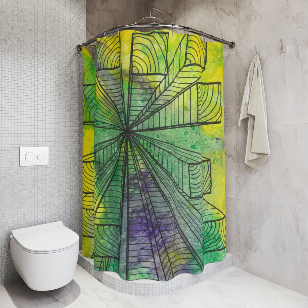 Beautiful Shower Curtains to Refresh Your Bathroom. Colourful Abstract Designs. Perfect For Your Bathroom or Special House-Warming Gift #89 The Wayseers