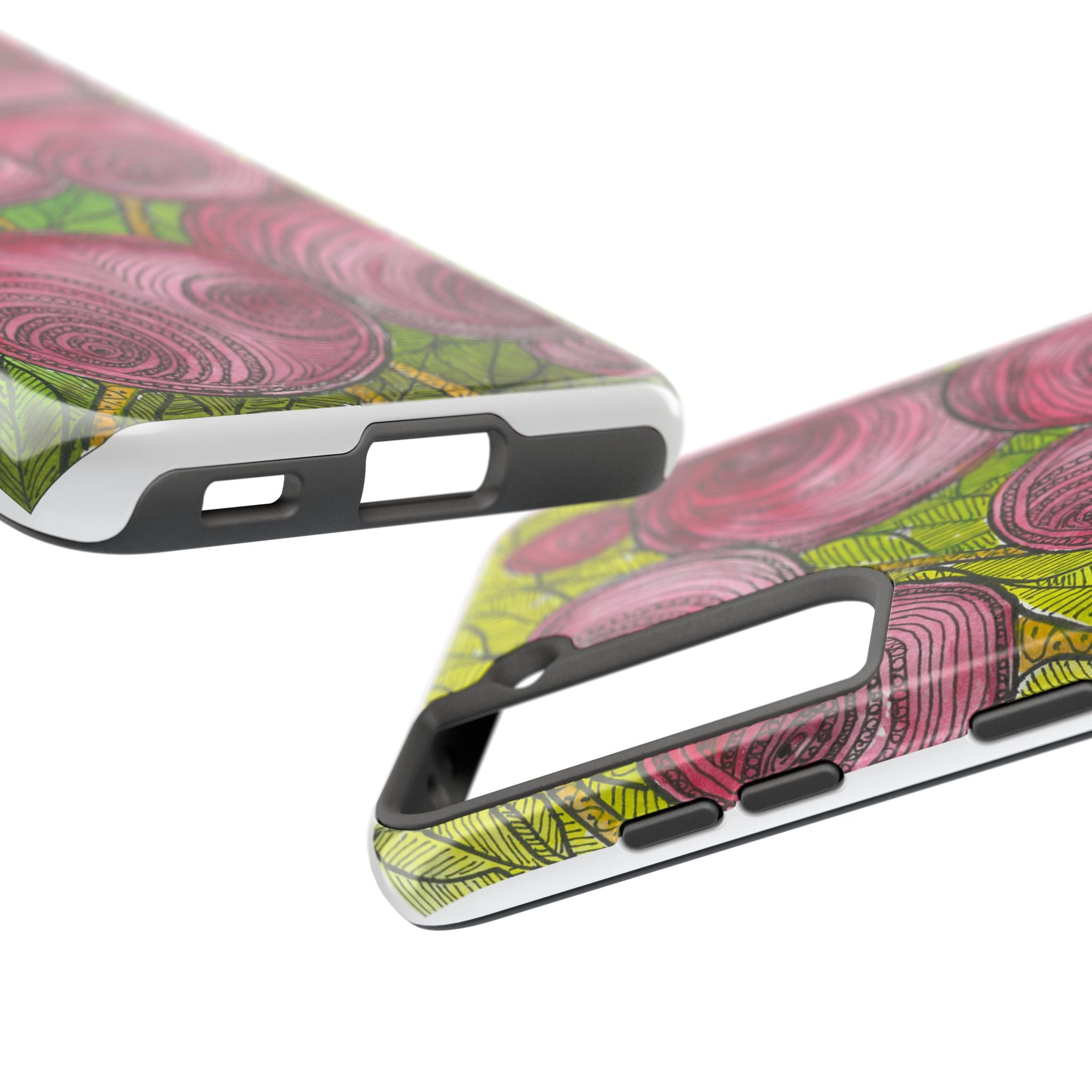 Tough Phone Case - All iPhones and Samsung Galaxys - Exciting Abstract Design #9 Spaced Blossoms
