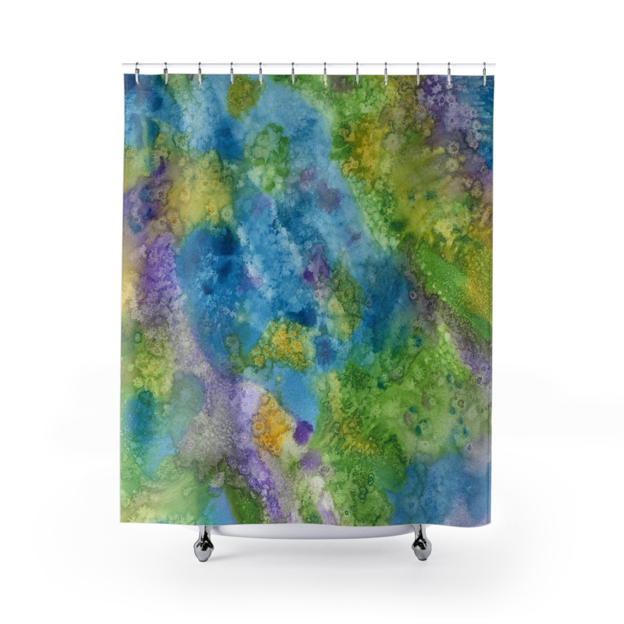 Beautiful Shower Curtains to Refresh Your Bathroom. Colourful Abstract Designs. Perfect For Your Bathroom or Special House-Warming Gift #60 Happy Holidays