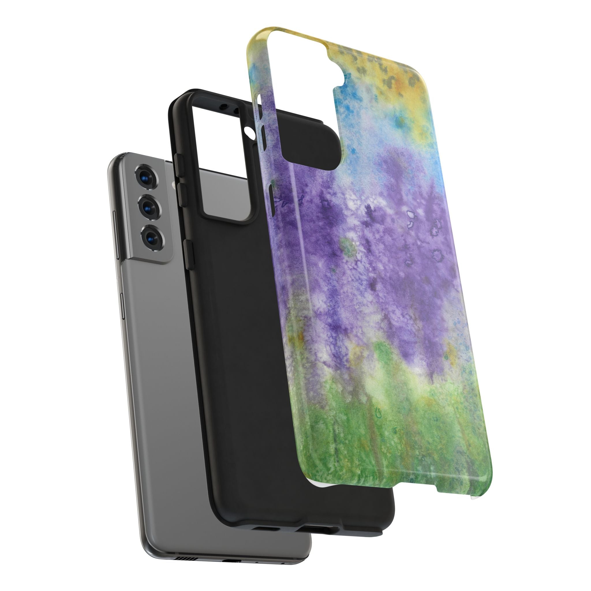Tough Phone Case - All iPhones and Samsung Galaxys - Exciting Abstract Design #74 Lavender Fields