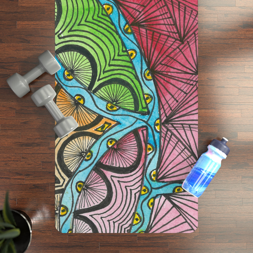 Yoga Mats and Gym Mats. Colourful Abstract Designs. Perfect for Home, Yoga or Gym Class, or a Special Gift #11 Today's The Day