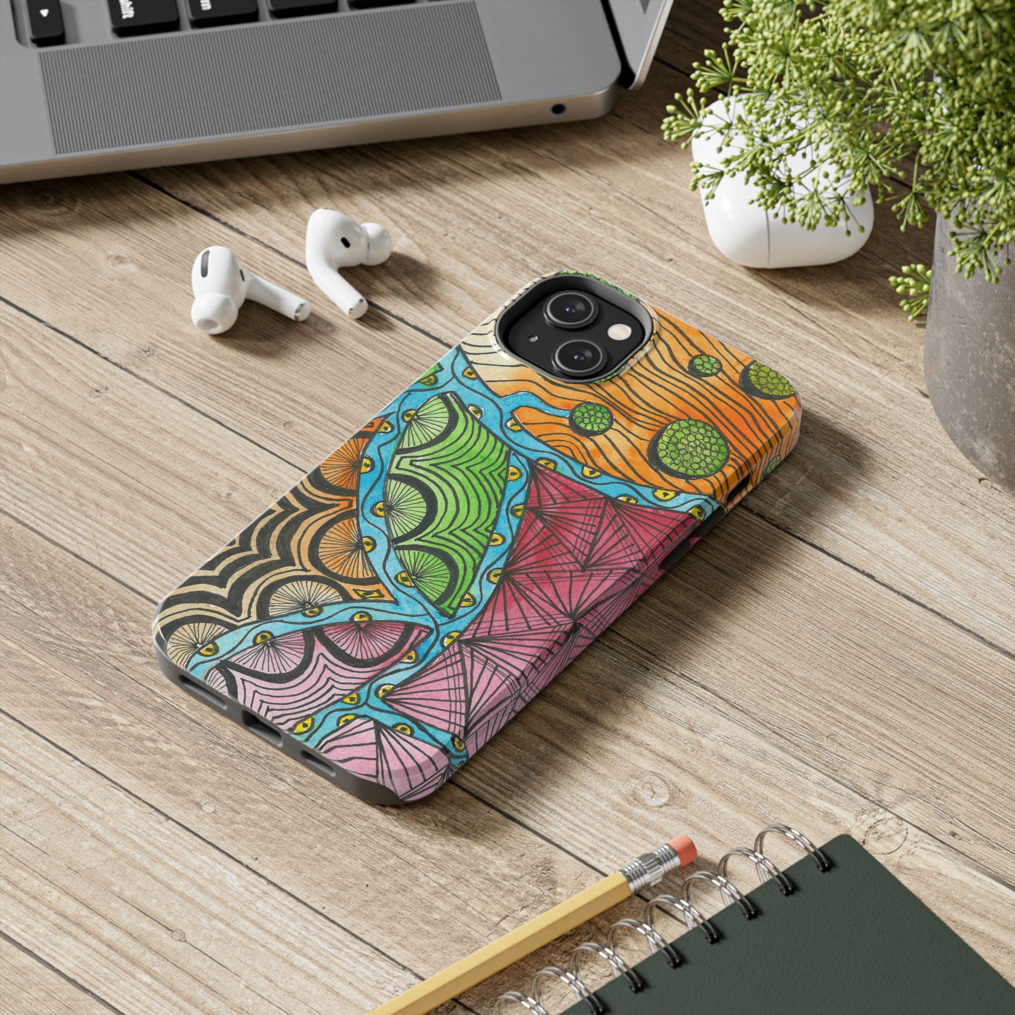 Tough Phone Case - All iPhones and Samsung Galaxys - Exciting Abstract Design #11 Today's The Day