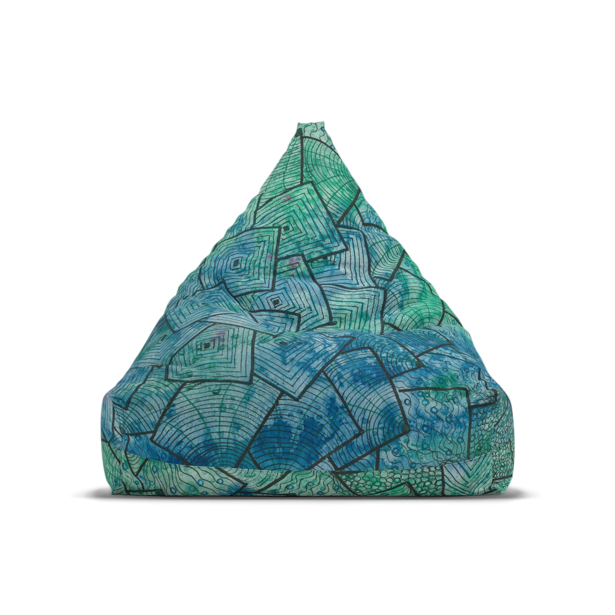 Bean Bag Chair Covers For Indoor & Outdoor - 2 Sizes - Exciting Abstract Design #65 And The Answer Is?