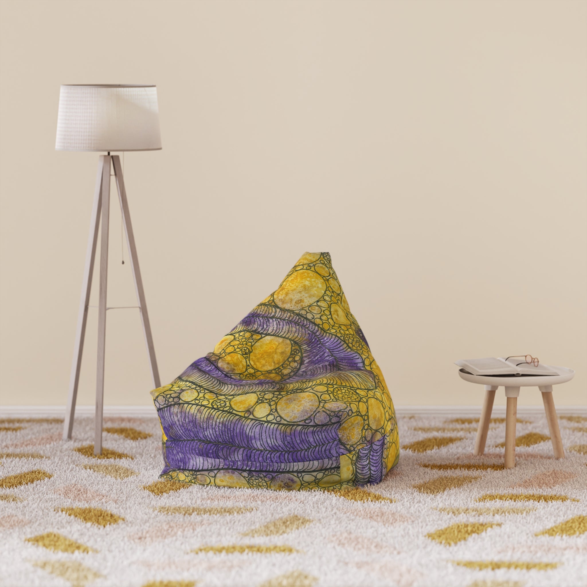 Bean Bag Chair Covers For Indoor & Outdoor - 2 Sizes - Exciting Abstract Design #64 Is Now A Good Time?
