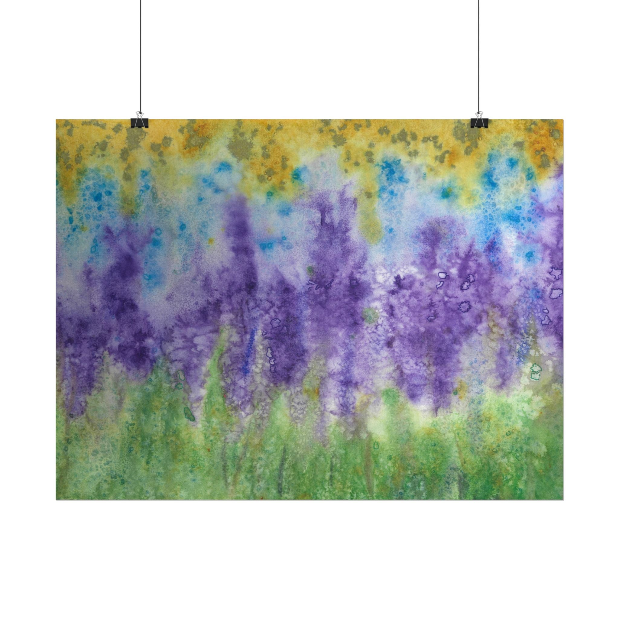 Large Colourful Wall Art, Posters & Prints, For Office, Bedroom or Living Room, or Special Gift #74 Lavender Fields