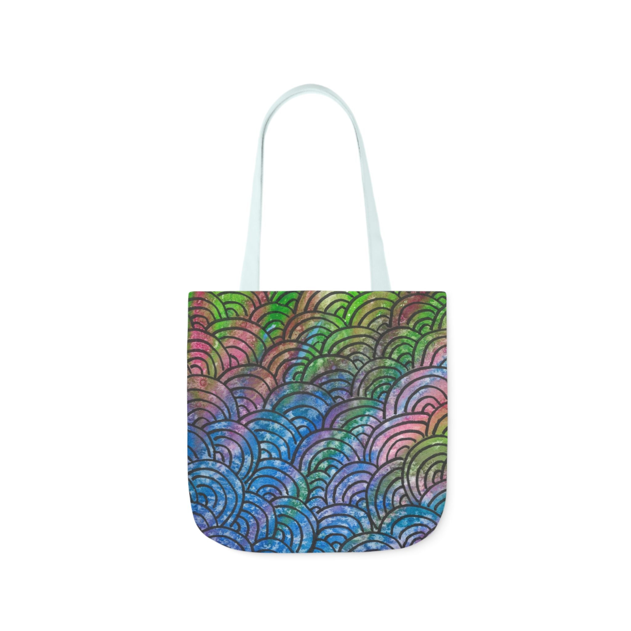 Canvas Tote Bags, Colourful Abstract Designs, 5-Color Straps, 3 Sizes.  For Family and friends or a Special Gift #84 Ah The Past