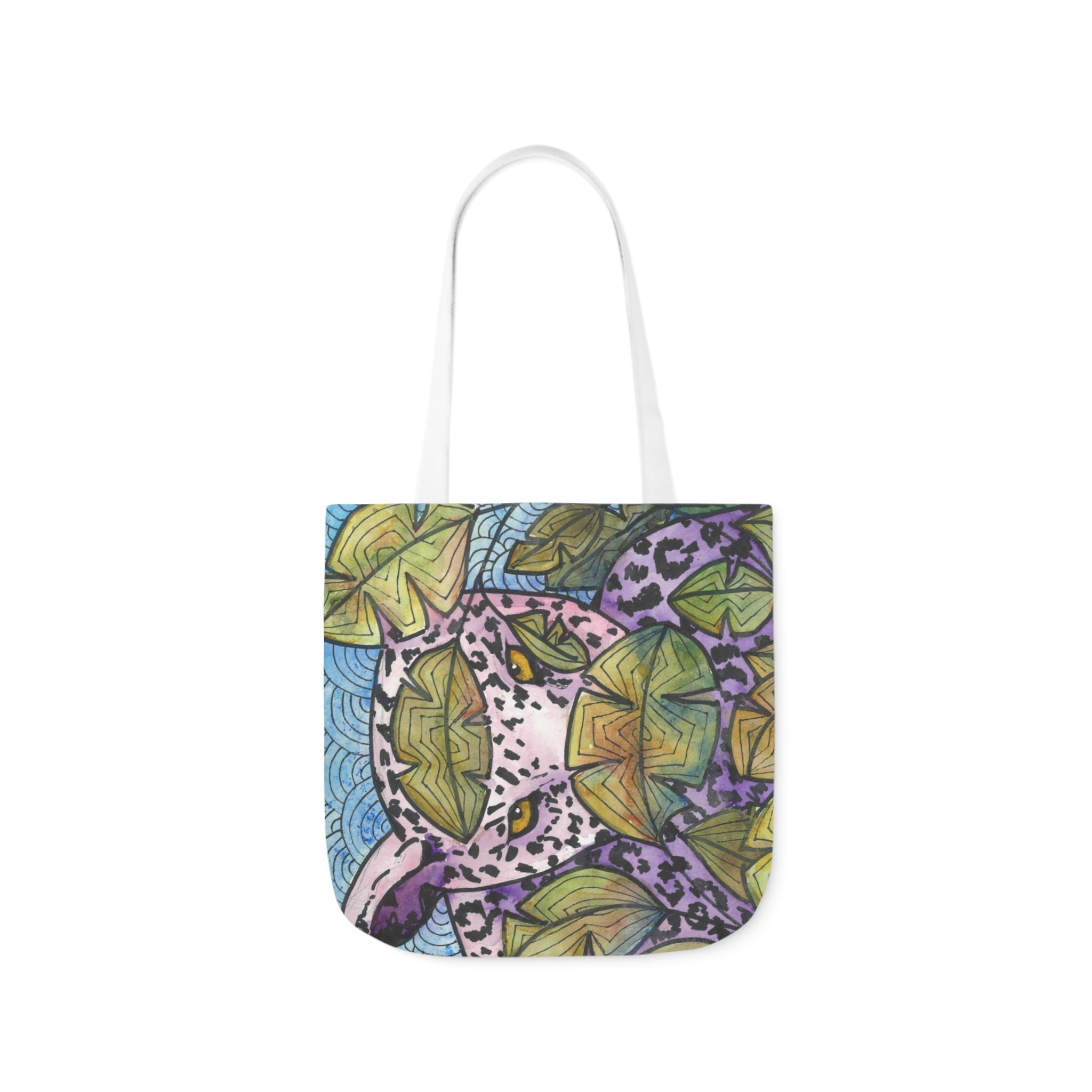Canvas Tote Bags, Colourful Abstract Designs, 5-Color Straps, 3 Sizes.  For Family and friends or a Special Gift #76 Purrfect Blend