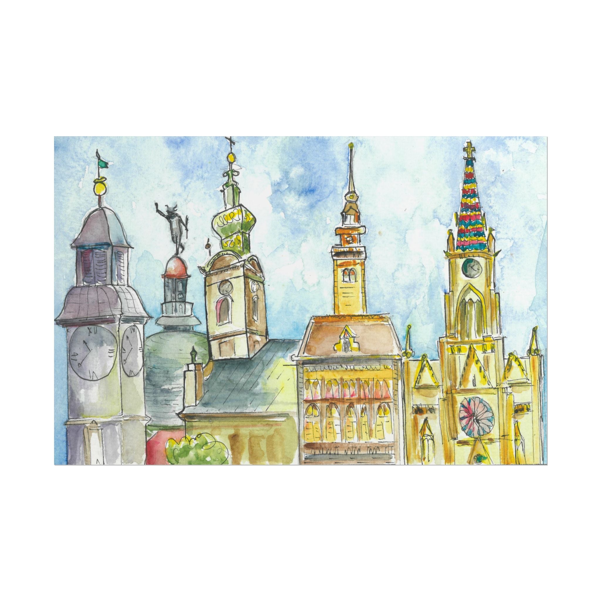 Large Colourful Wall Art, Posters & Prints, For Office, Bedroom or Living Room, or Special Gift #95 Beautiful Novi Sad - Serbia