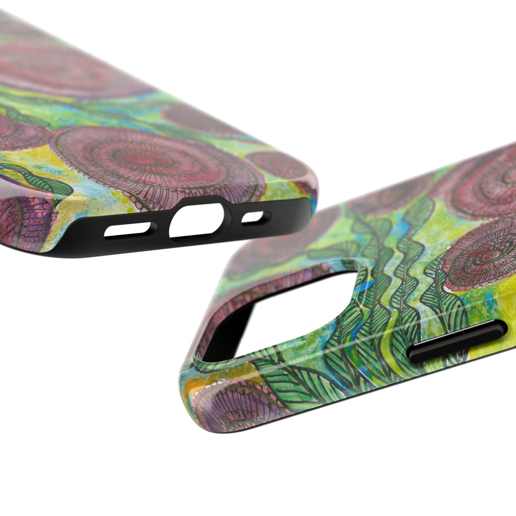 Tough Phone Case - All iPhones and Samsung Galaxys - Exciting Abstract Design #35 Beetroot To Yourself
