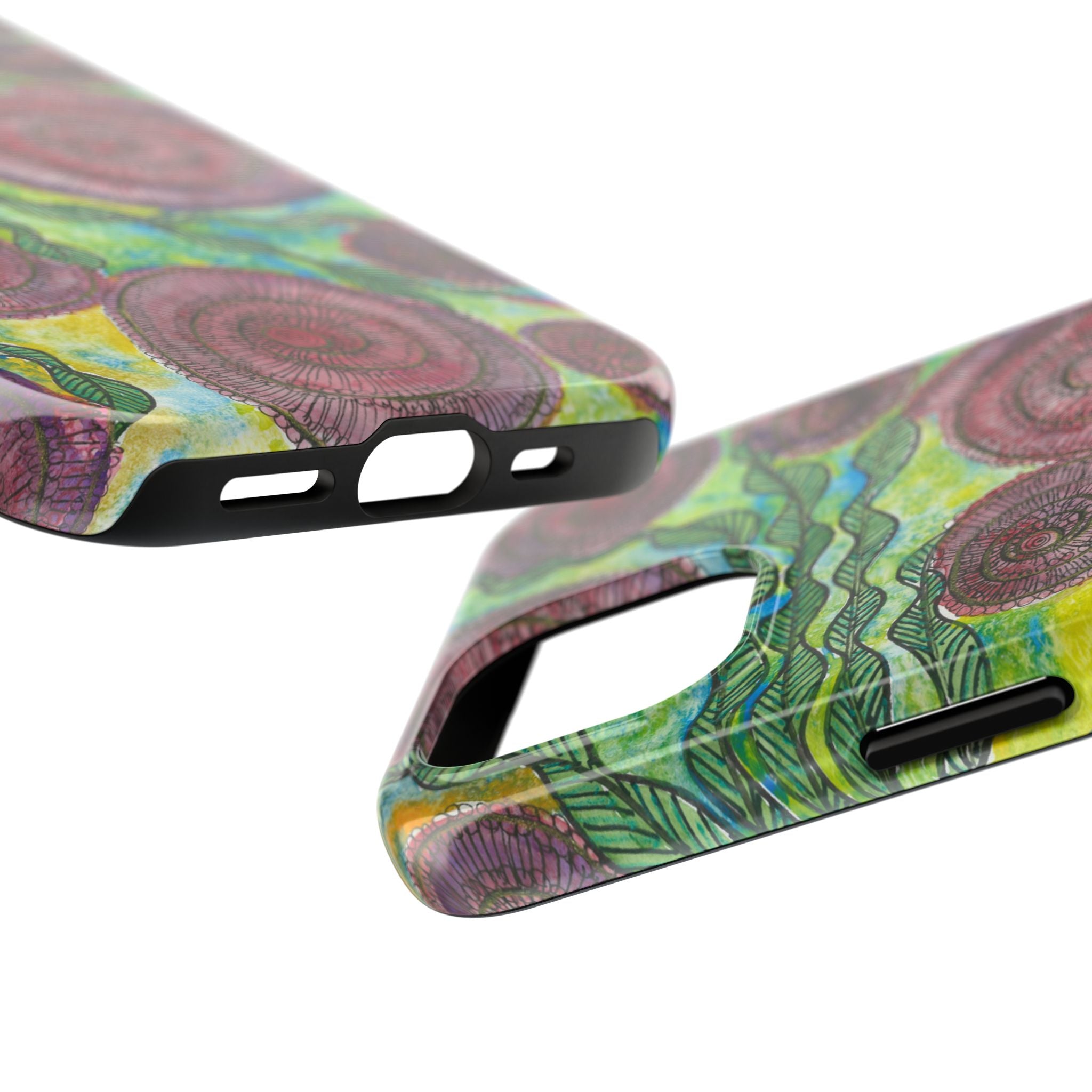 Tough Phone Case - All iPhones and Samsung Galaxys - Exciting Abstract Design #35 Beetroot To Yourself
