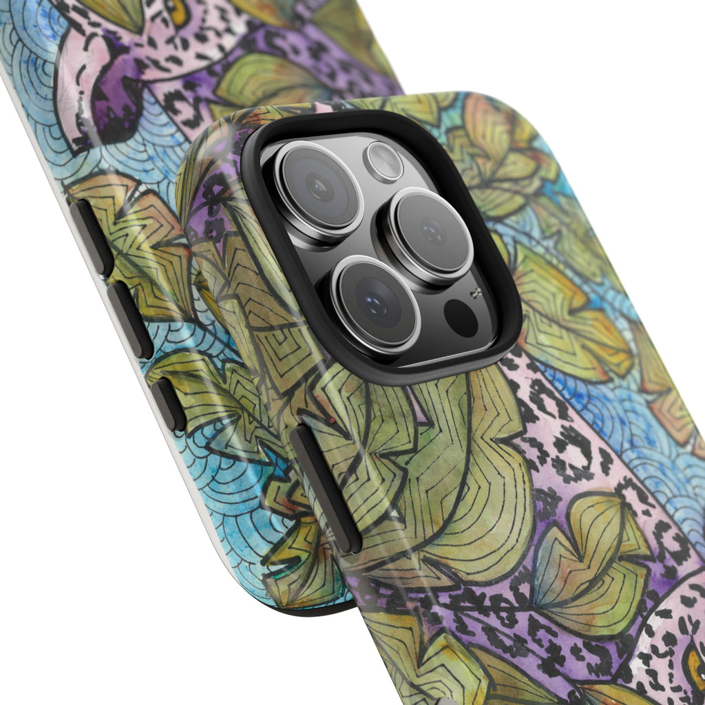 Tough Phone Case - All iPhones and Samsung Galaxys - Exciting Abstract Design #76 Purrfect Blend