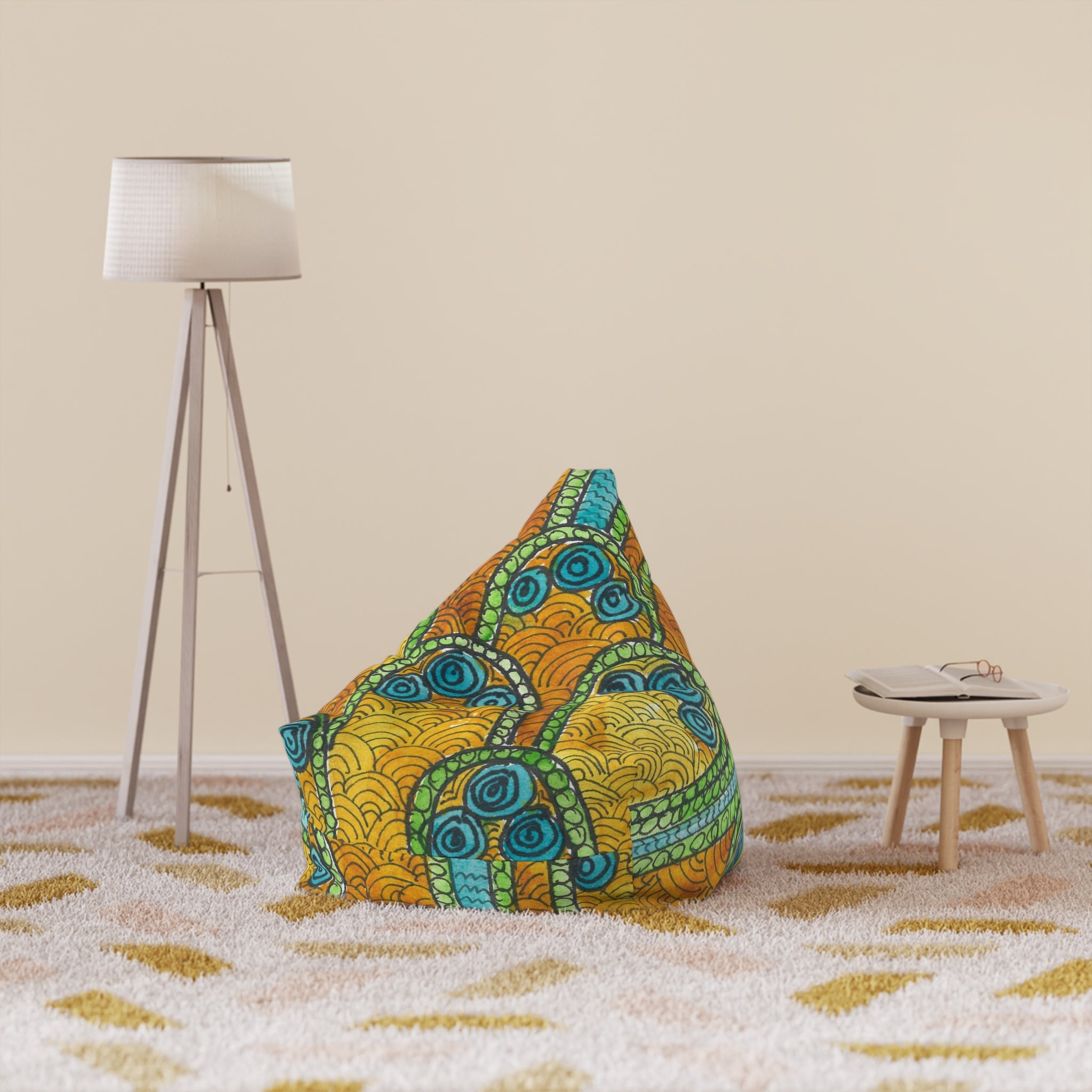Bean Bag Chair Covers For Indoor & Outdoor - 2 Sizes - Exciting Abstract Design #87 Belgrade Impressions - Serbia