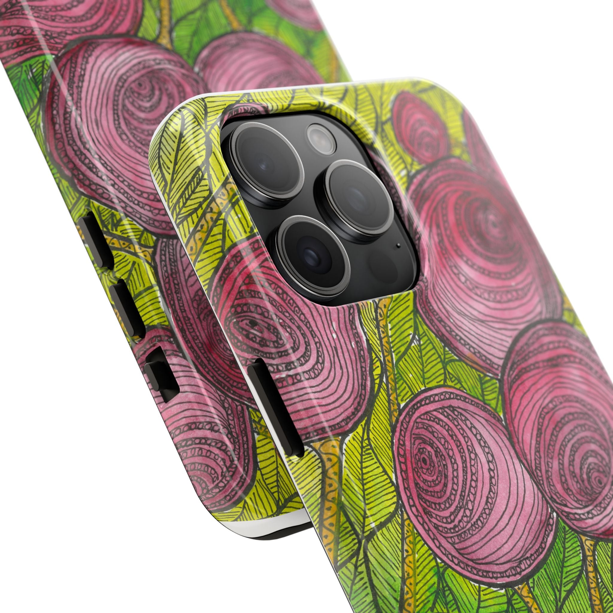 Tough Phone Case - All iPhones and Samsung Galaxys - Exciting Abstract Design #9 Spaced Blossoms