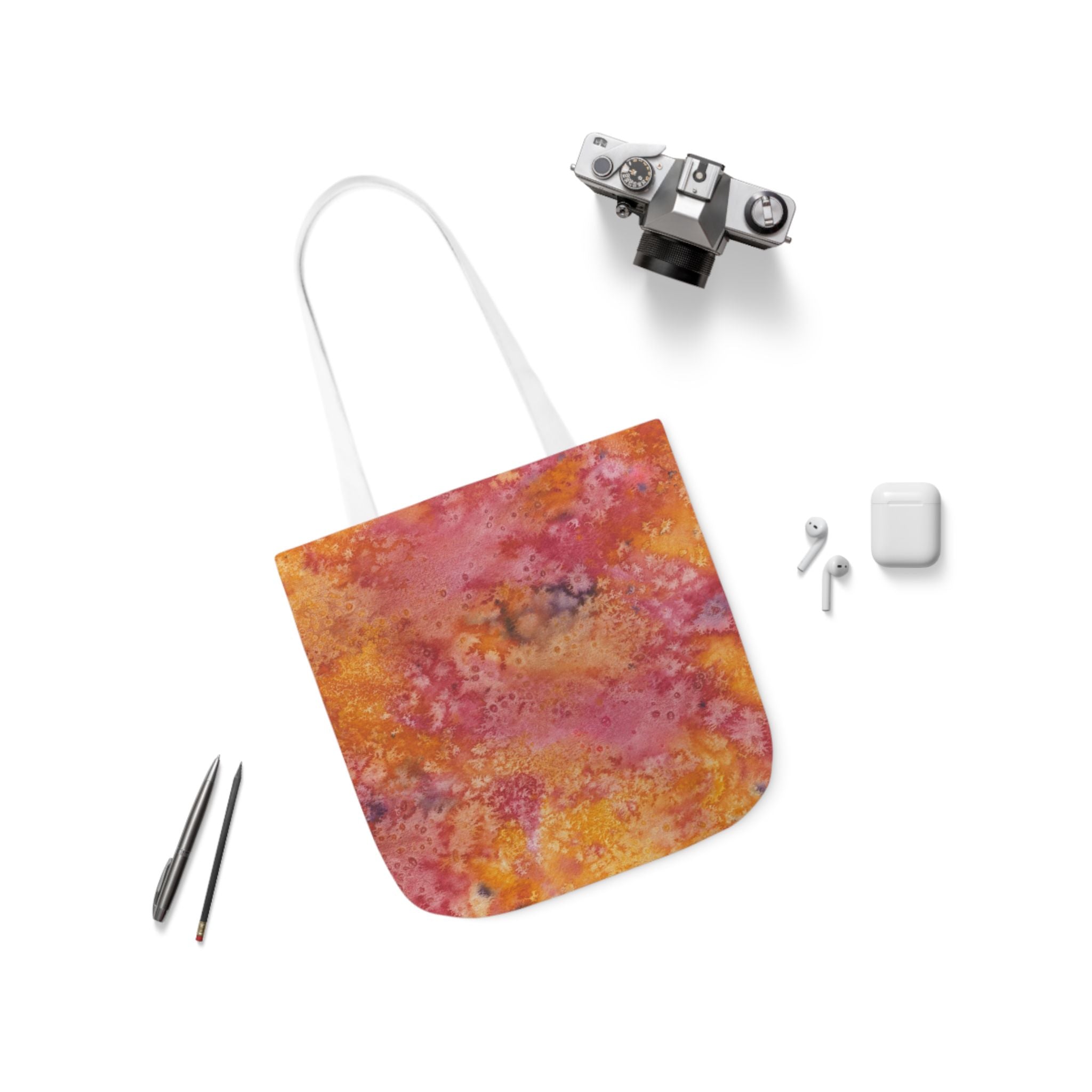 Canvas Tote Bags, Colourful Abstract Designs, 5-Color Straps, 3 Sizes.  For Family and friends or a Special Gift #54 Heaven Can Wait