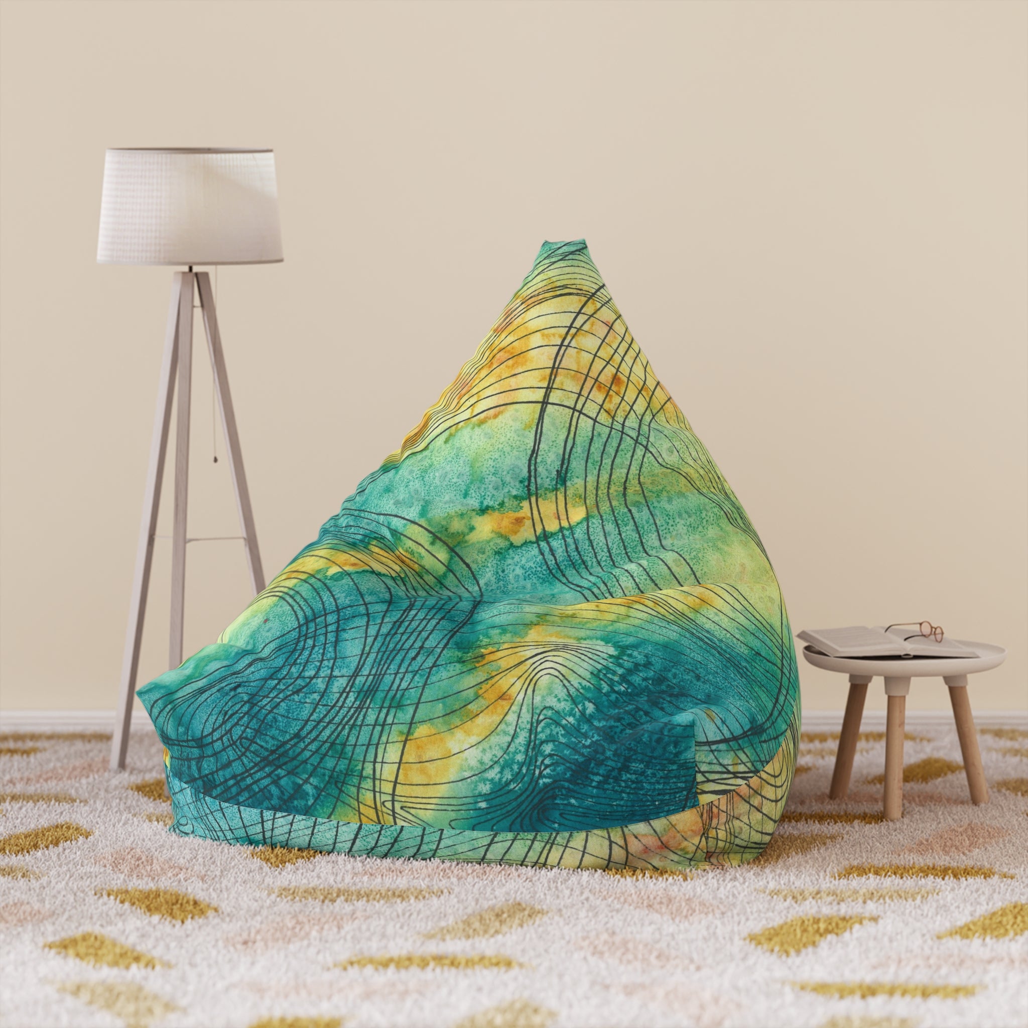 Bean Bag Chair Covers For Indoor & Outdoor - 2 Sizes - Exciting Abstract Design #81 The Only Way Is Up