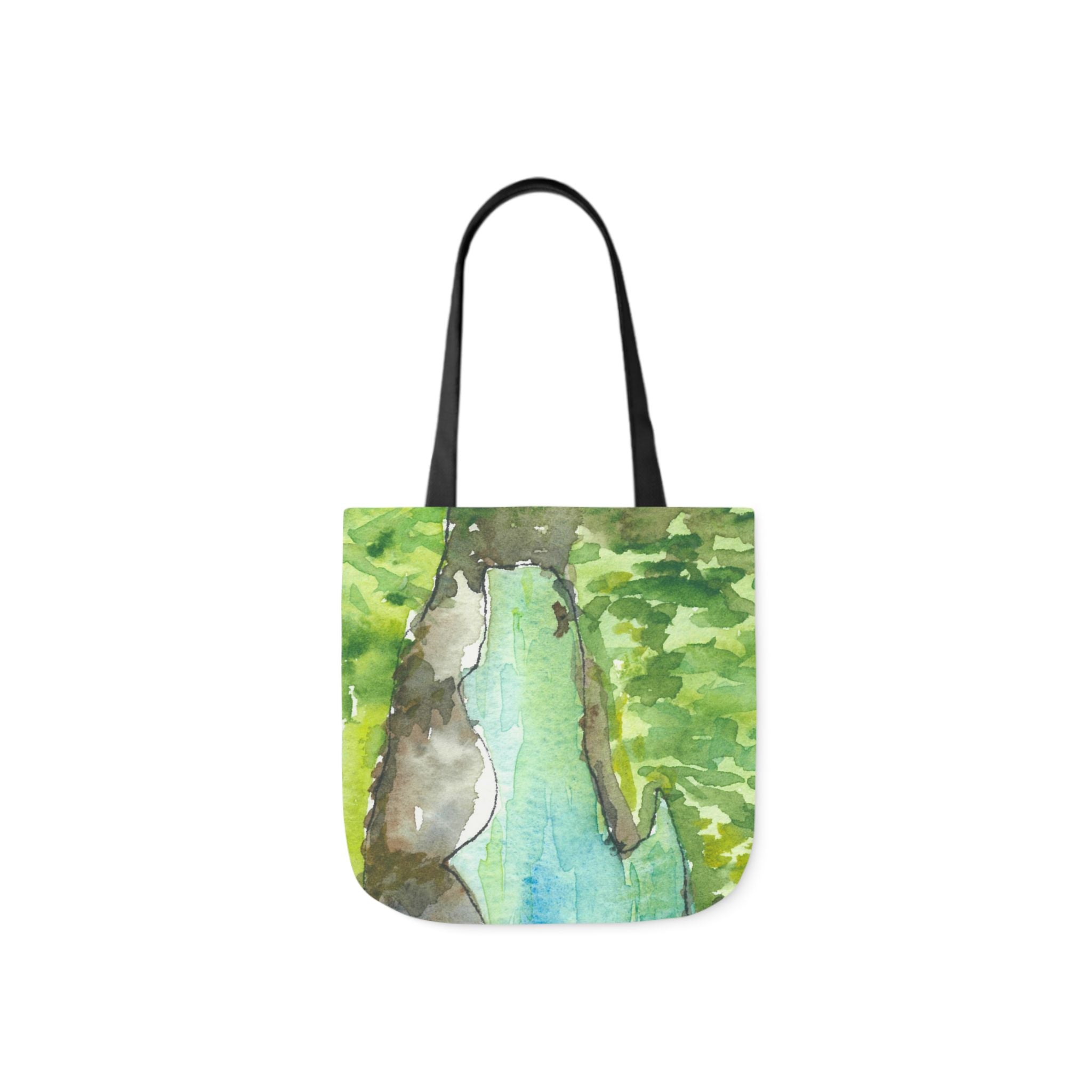 Canvas Tote Bags, Colourful Abstract Designs, 5-Color Straps, 3 Sizes.  For Family and friends or a Special Gift #88 Tara River