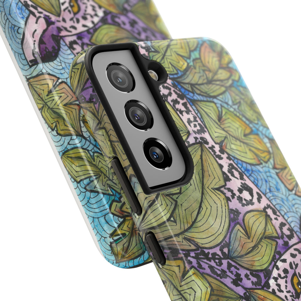 Tough Phone Case - All iPhones and Samsung Galaxys - Exciting Abstract Design #76 Purrfect Blend