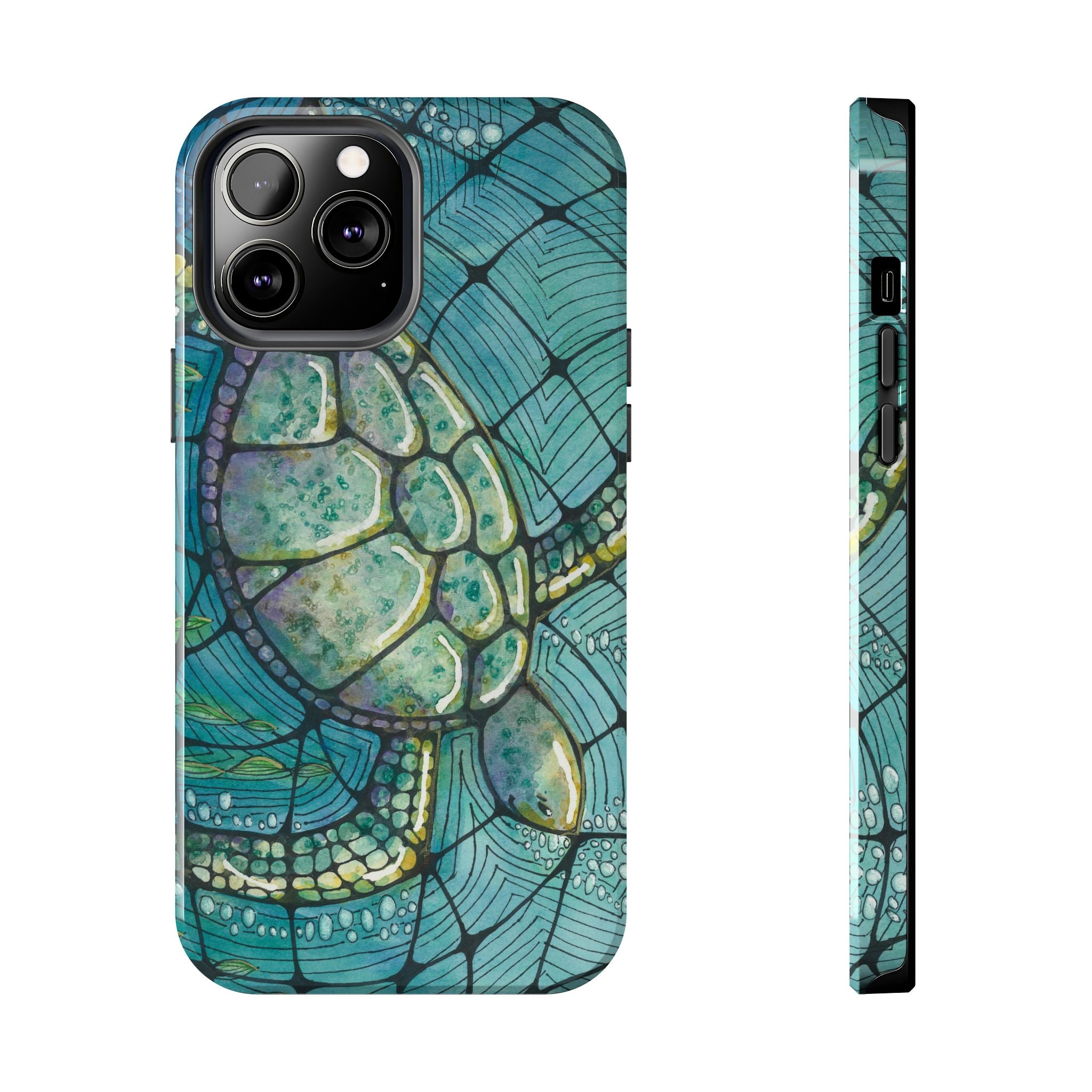 Tough Phone Case - All iPhones and Samsung Galaxys - Exciting Abstract Design #73 Turtling Along
