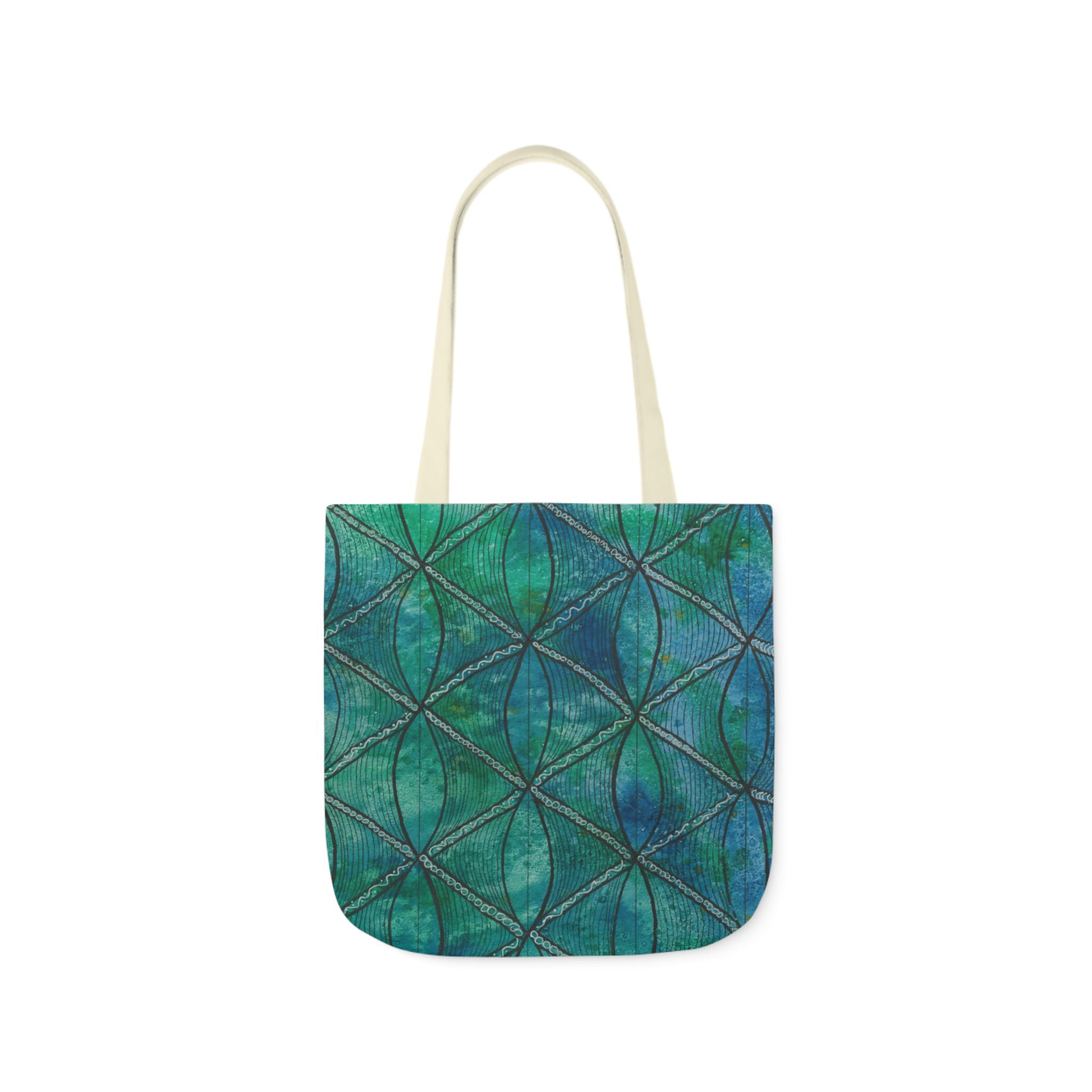 Canvas Tote Bags, Colourful Abstract Designs, 5-Color Straps, 3 Sizes.  For Family and friends or a Special Gift #58 Hows The Serenity