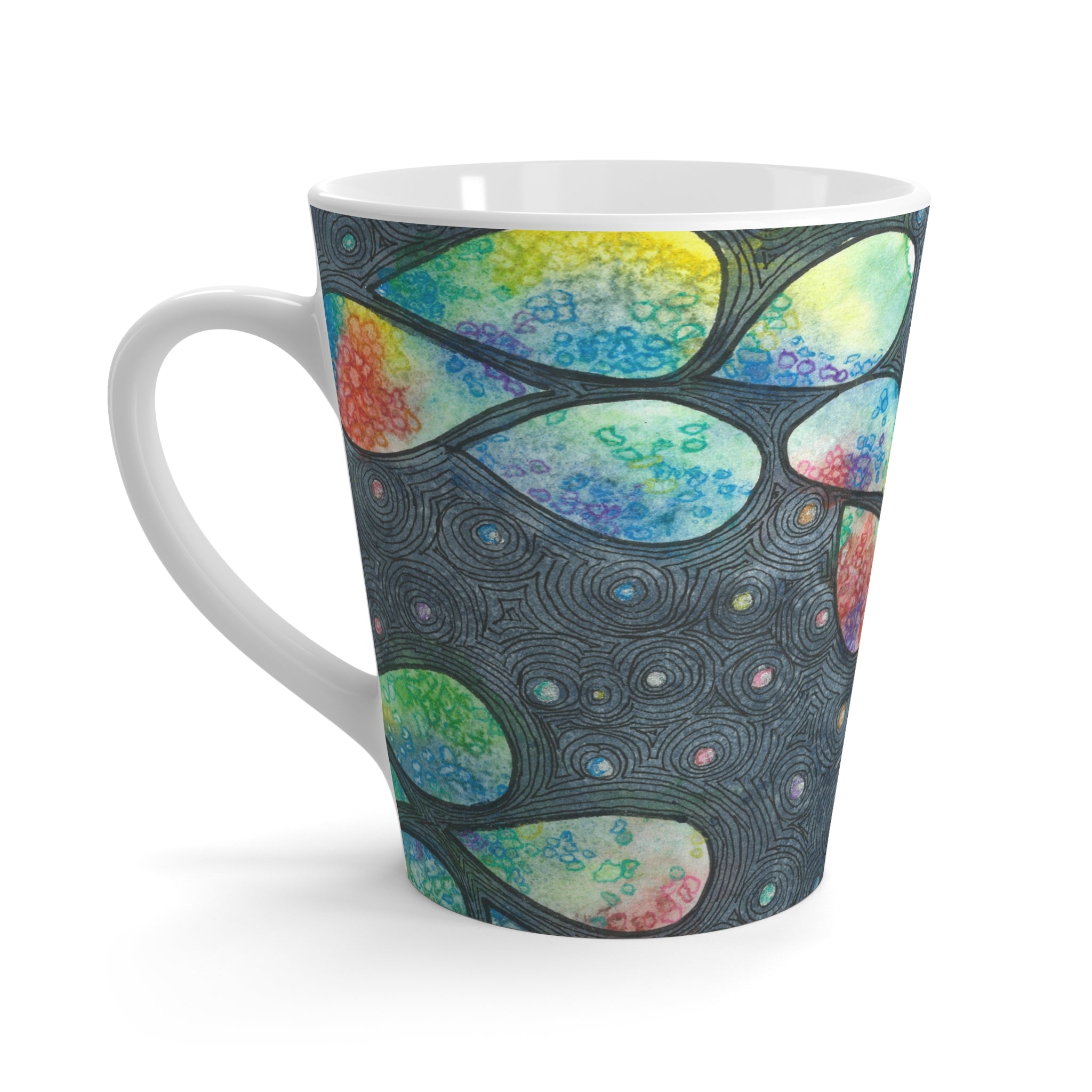 Coffee Mugs and Cups. Colourful Abstract Designs. Perfect for Home, Office or Special Gift #30 Give Us A Minute